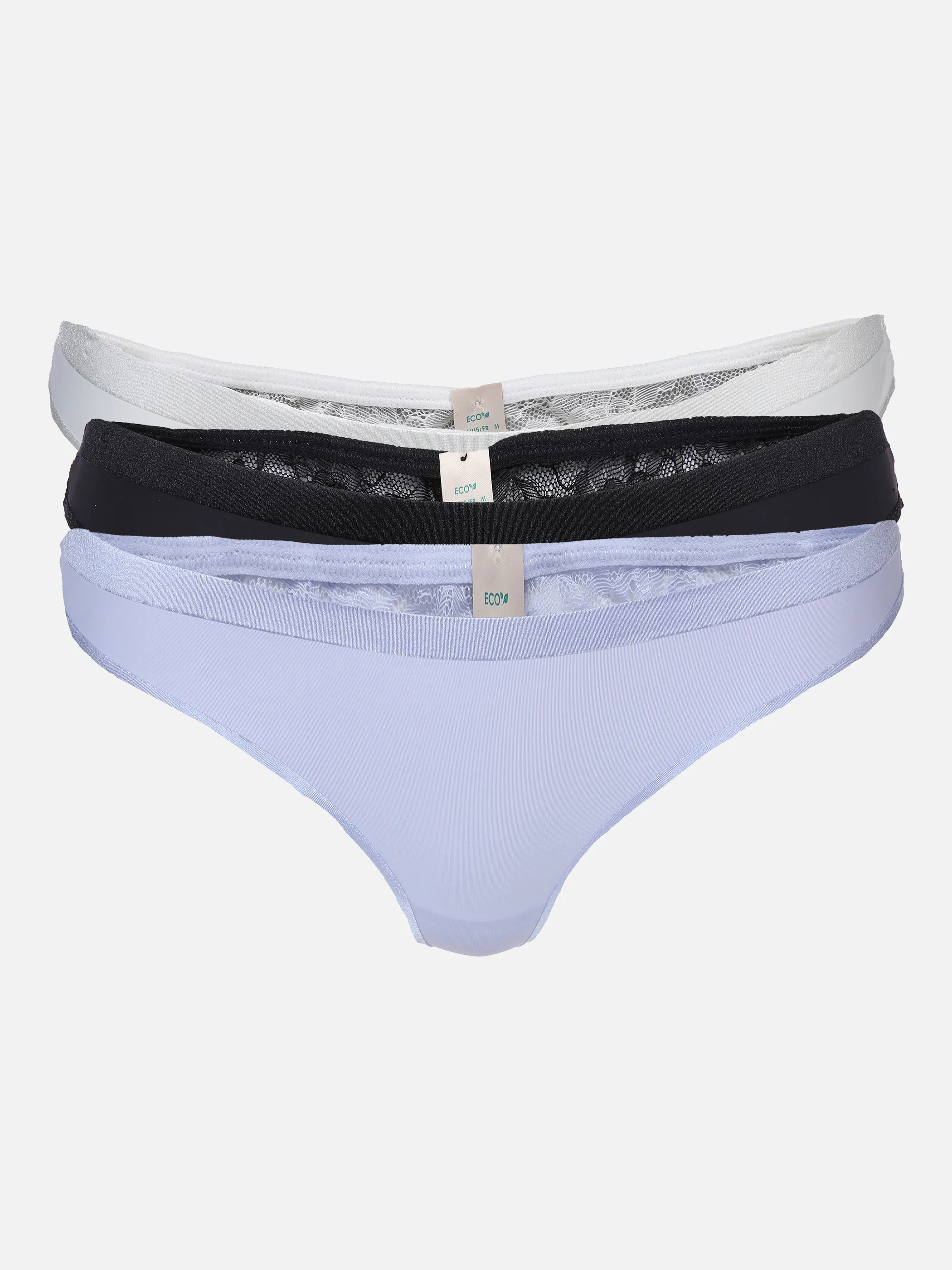 Dorina "ECO" Crystal - Da.String Tanga 3er Blau 862886 BLUE/IVORY 1