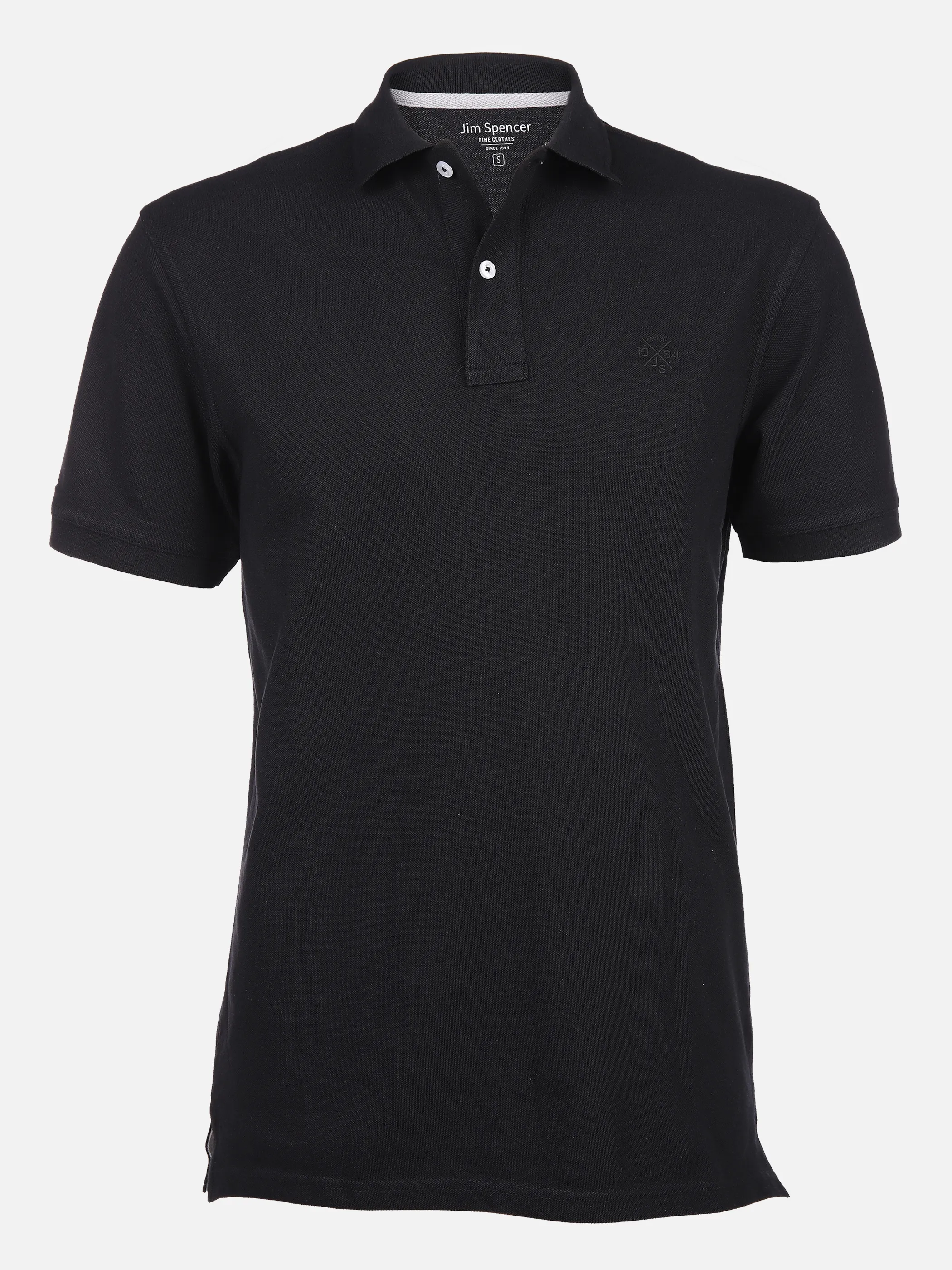 Jim Spencer He. Poloshirt 1/2 Arm uni basic Schwarz 852325 BLACK 1