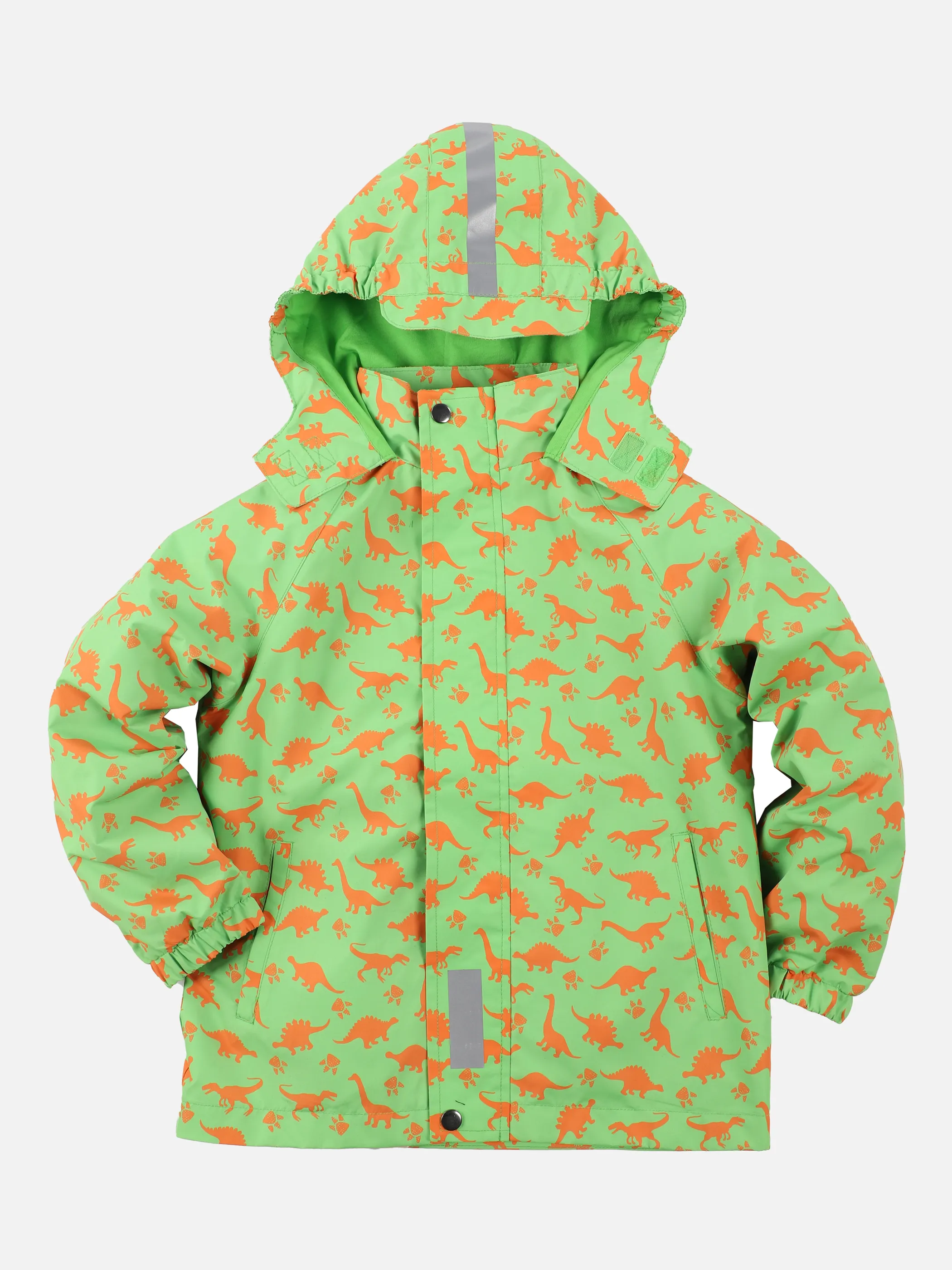 Stop + Go MB-Regenjacke m. Kapuze Grün 873768 AOP DINO 1