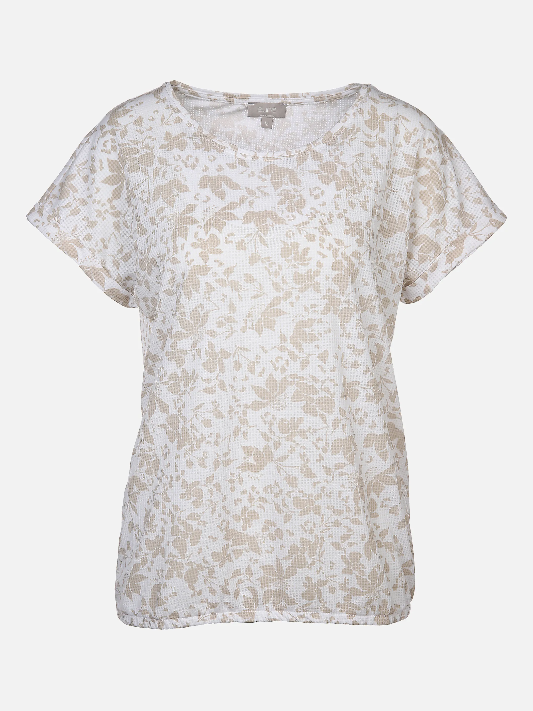 Sure Da-Alloverprintshirt m.Rundhal Braun 873371 SAND GEM 1 Sure Da-Alloverprintshirt m.Rundhal Braun 873371 SAND GEM 1