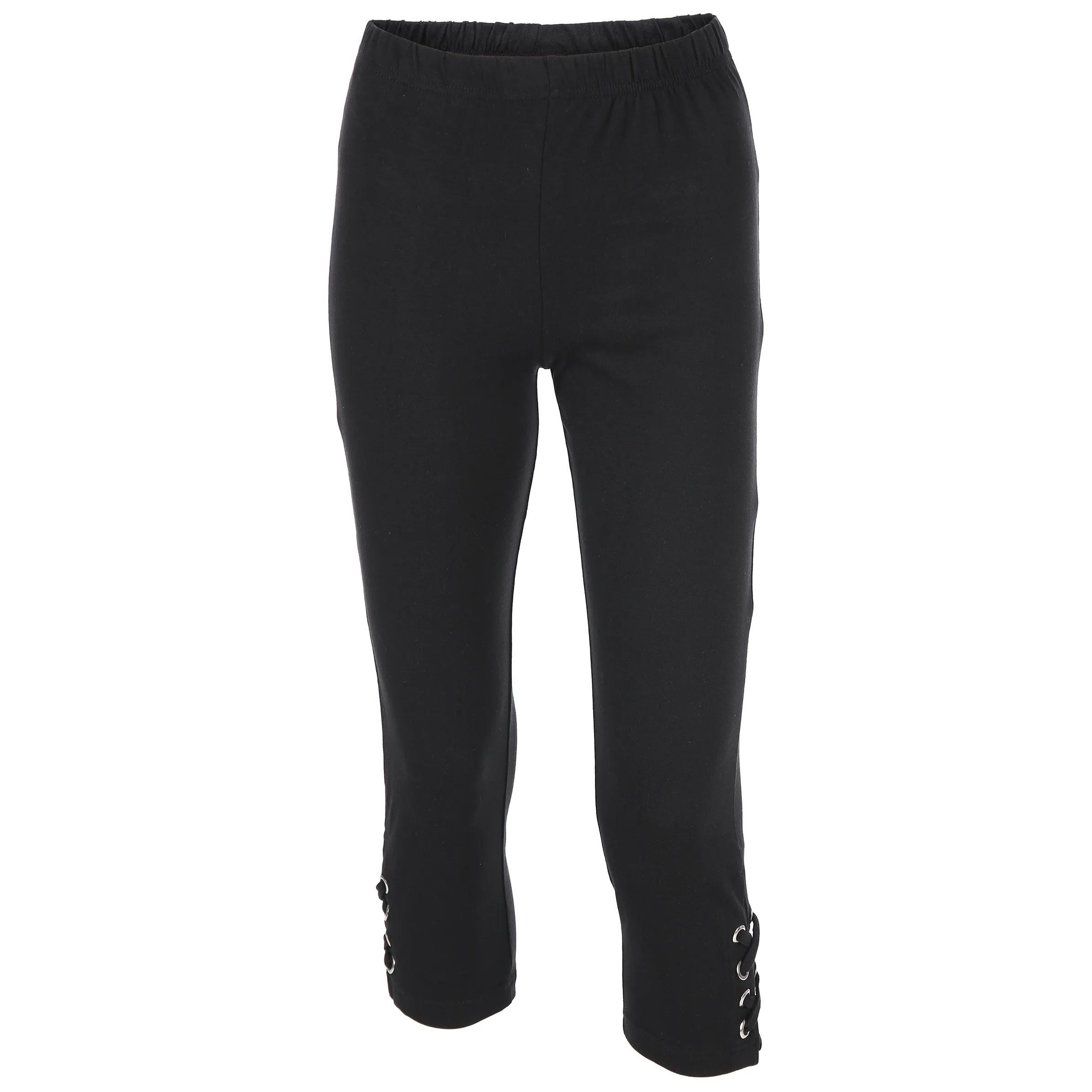 Boule Fashion Da-Capri-Leggings mit Ösen Schwarz 810403 SCHWARZ 1