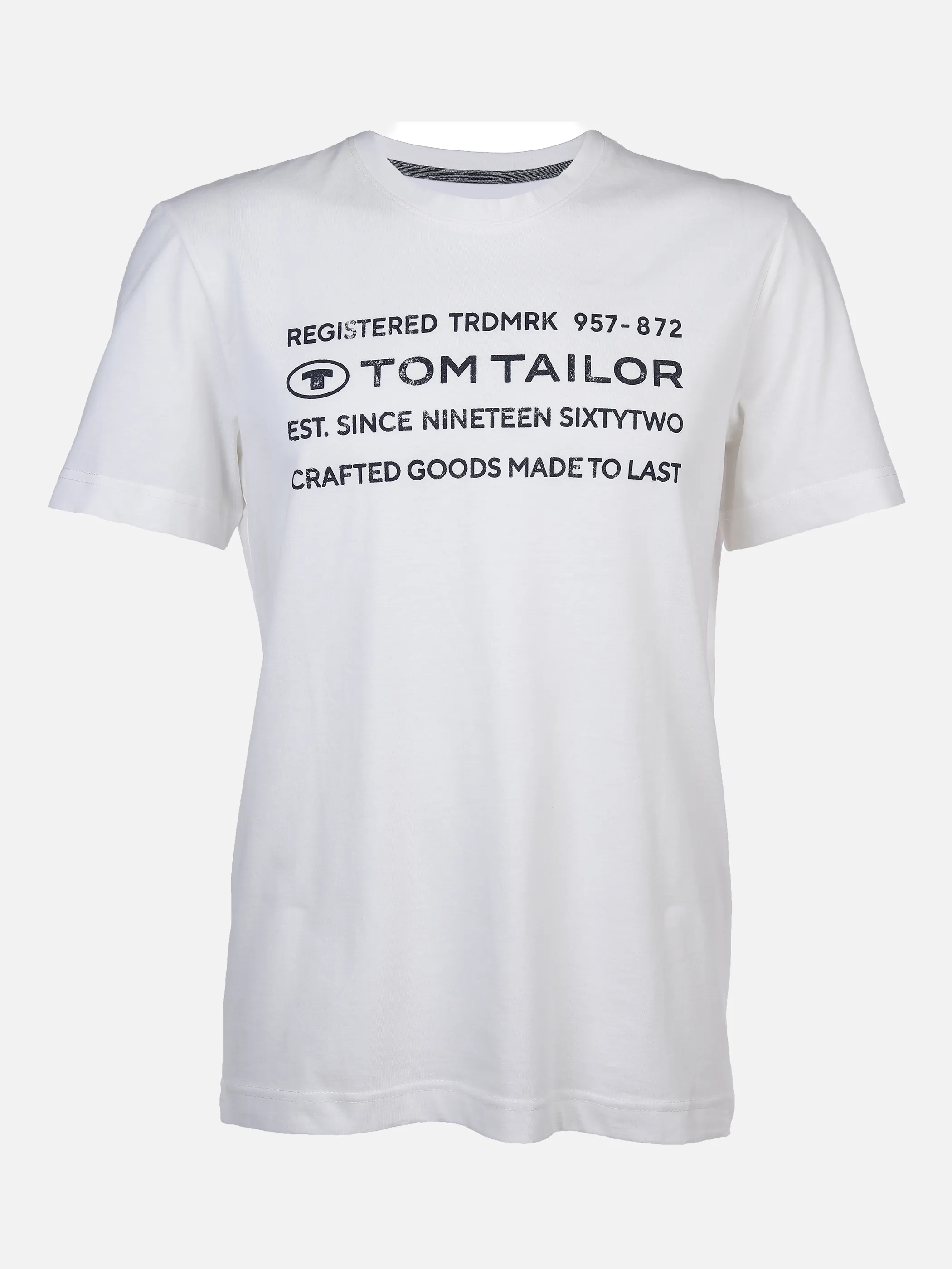 Tom Tailor 1034398 printed basic t-shirt Weiß 872259 10332 1
