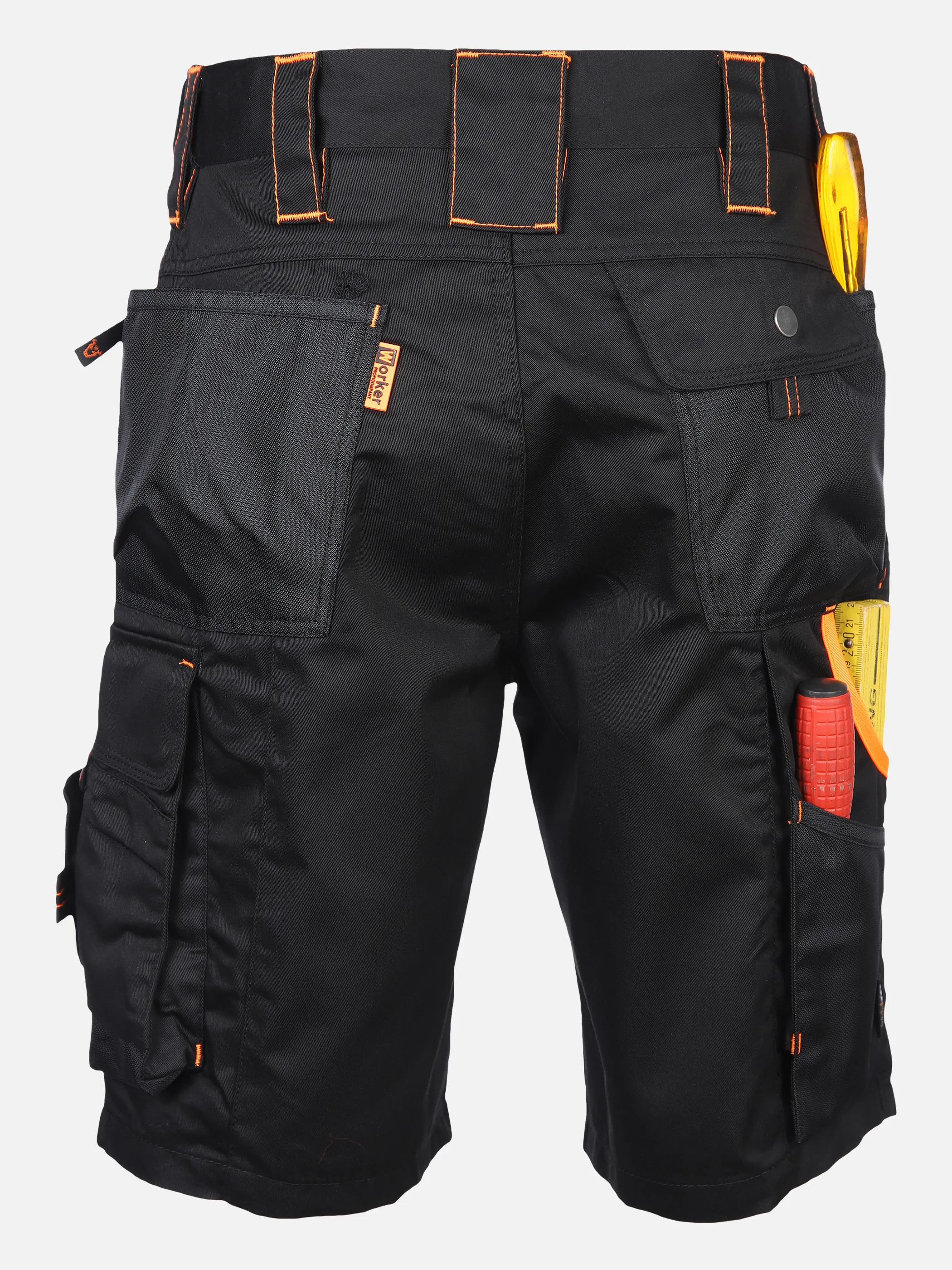 Worker He. Workershort Neon Schwarz 830617 BLACK/ORAN 2