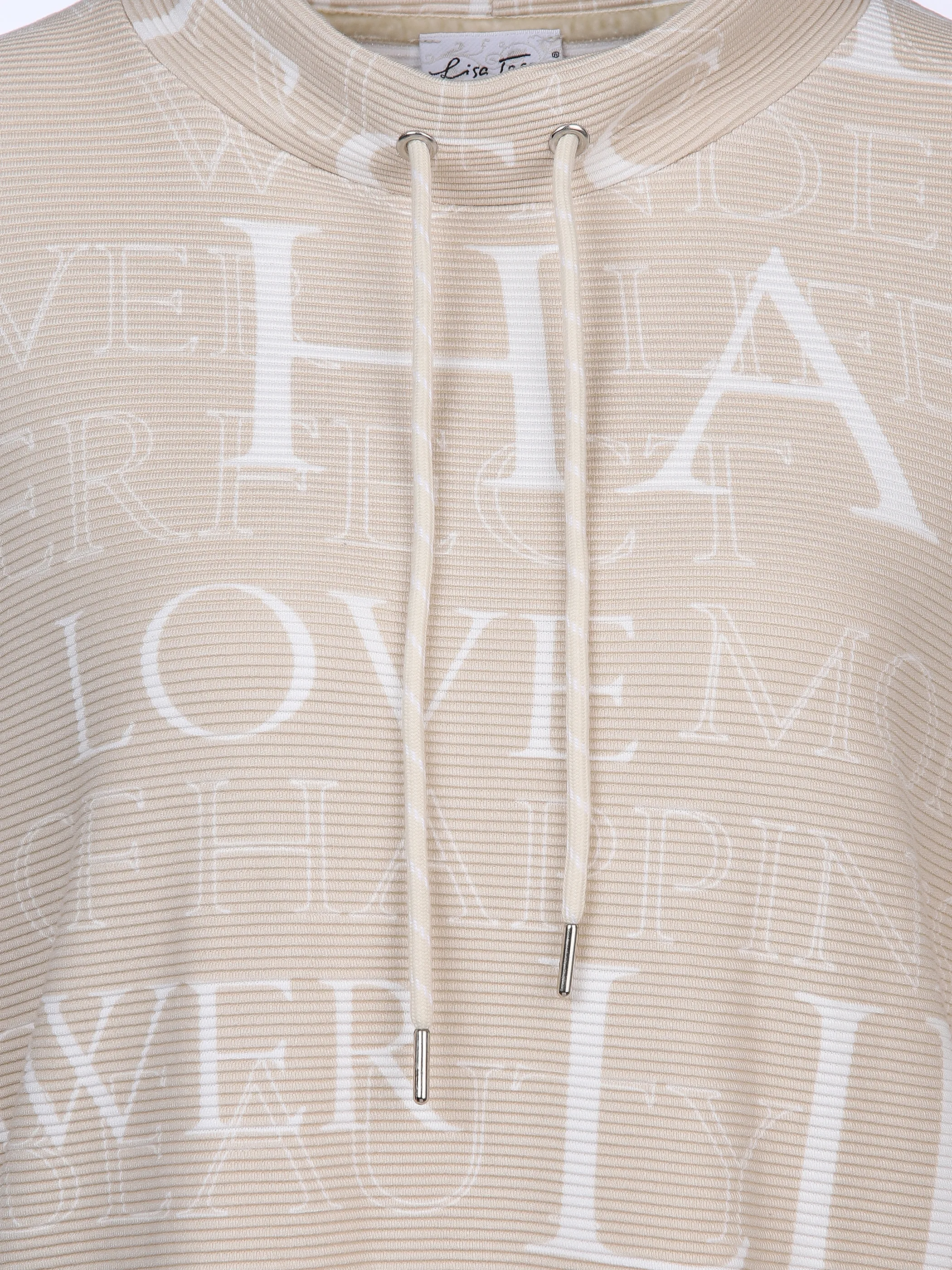 Lisa Tossa Da-Sweatshirt m. Stehkragen Beige 897632 BEIGE/MEL 3