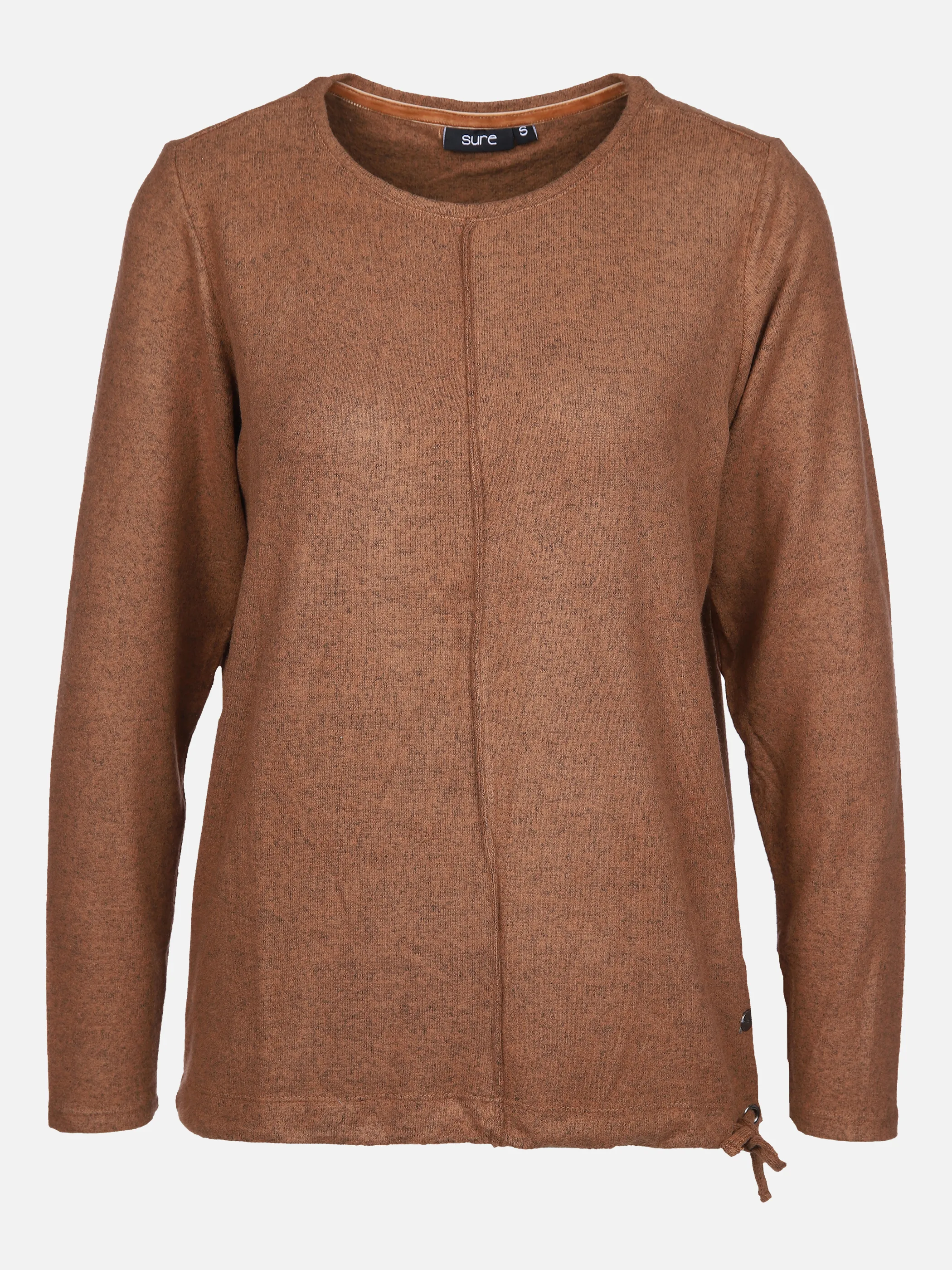 Sure Da-Flausch-Shirt, Rundhals Braun 857115 ZIMT MEL 1 Sure Da-Flausch-Shirt, Rundhals Braun 857115 ZIMT MEL 1