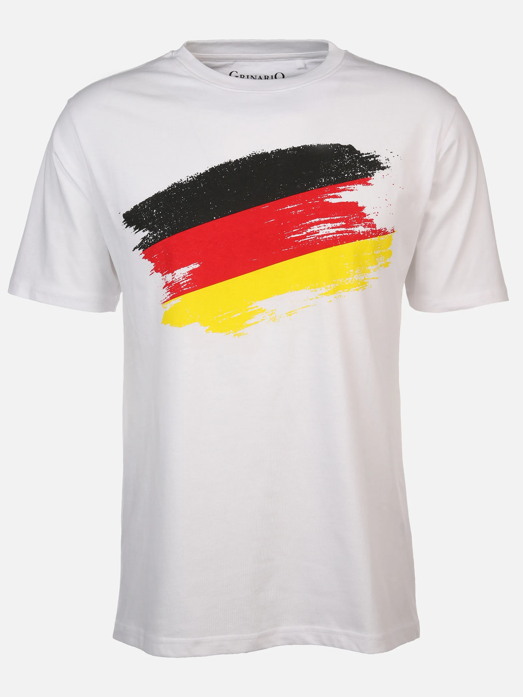 Grinario Sports Unisex T-Shirt EM24, Deutschland Weiß 889226 FP 1
