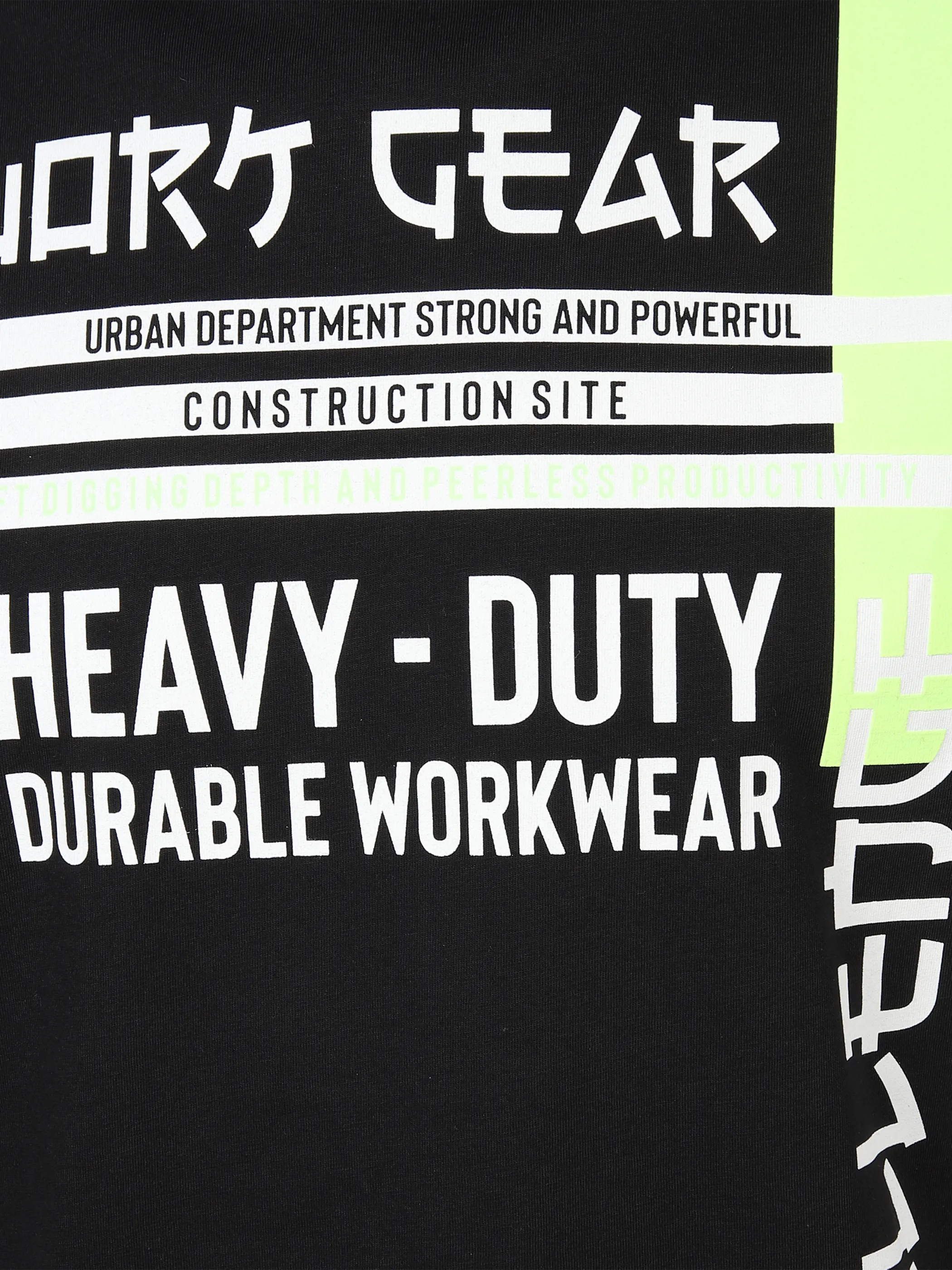 Worker He. T-Shirt 1/2 Arm print Schwarz 879104 BLACK 3