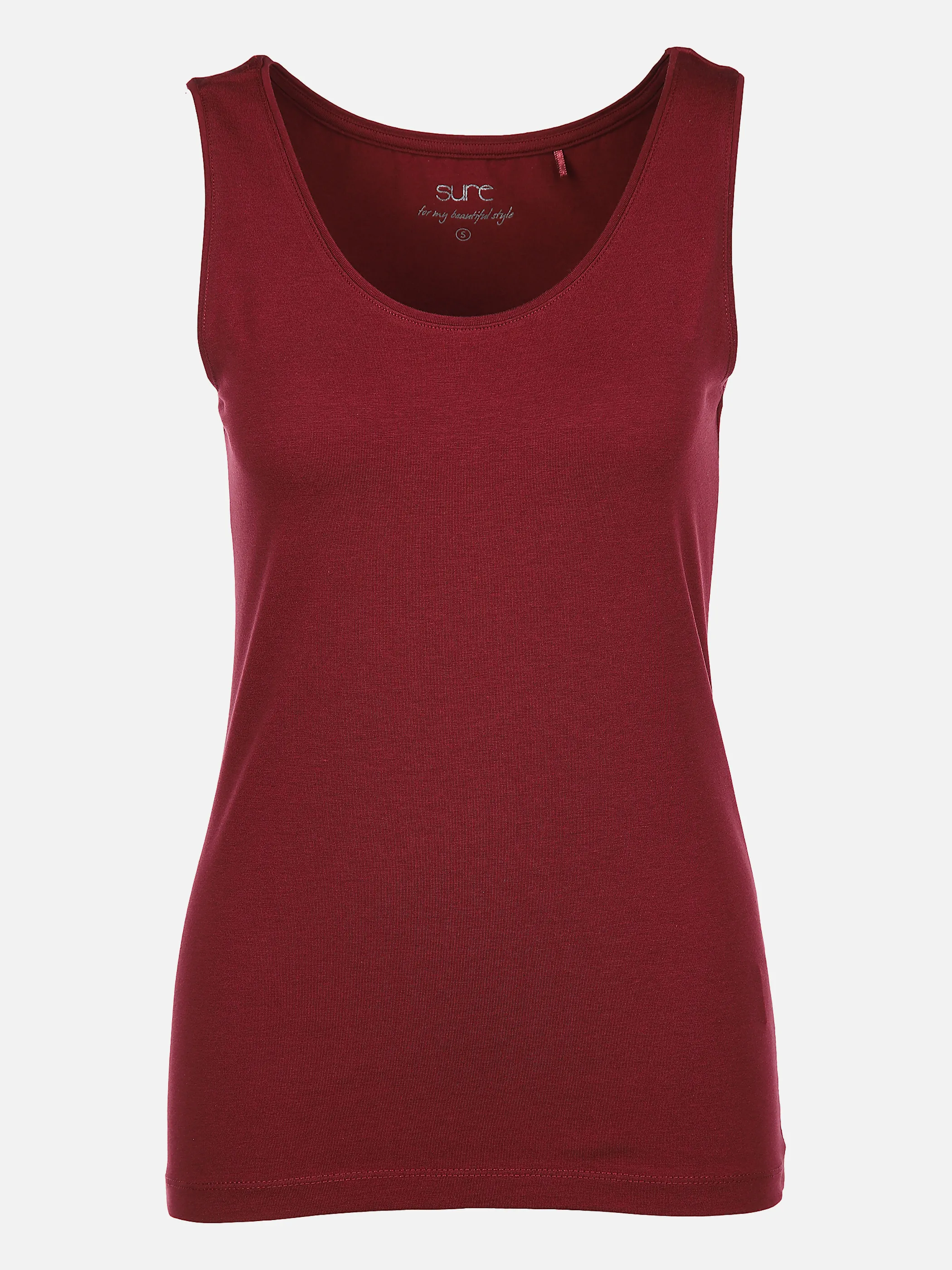 Sure Da-Tanktop m. Neckprint Rot 864847 DK CHILI 1