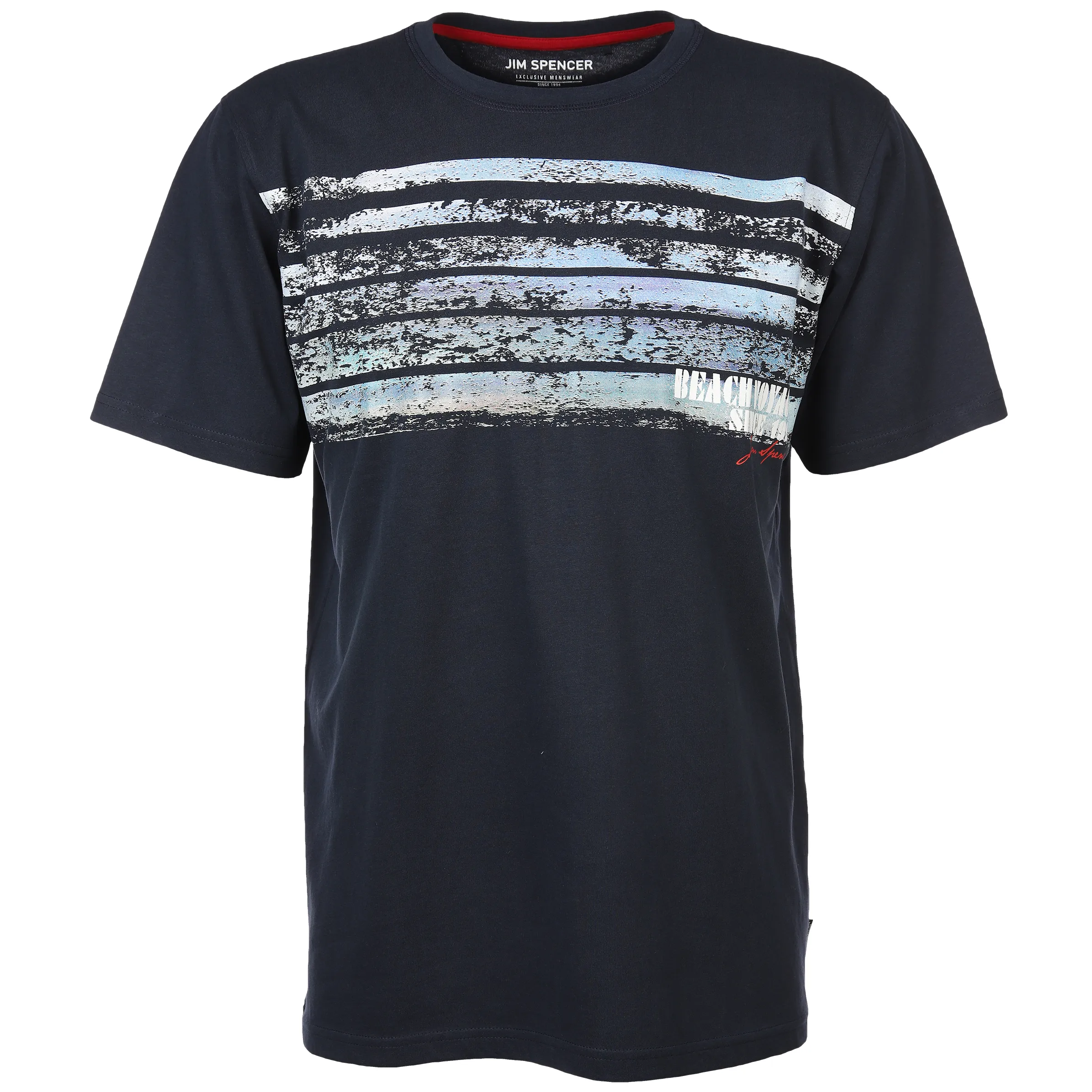 Jim Spencer He. T-Shirt 1/2 Arm Druck Blau 876083 NAVY 1 Jim Spencer He. T-Shirt 1/2 Arm Druck Blau 876083 NAVY 1