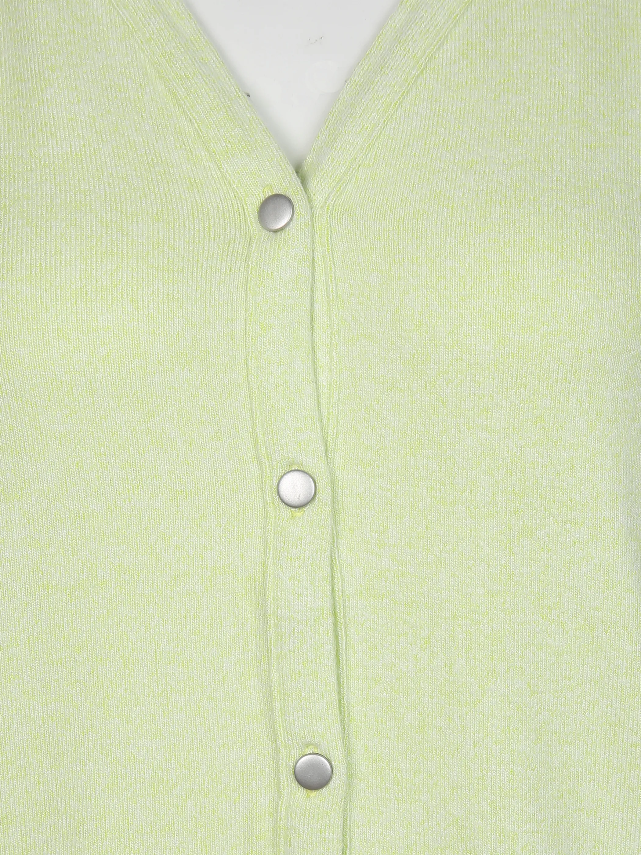 Sure Da-Cardigan Strickoptik m. Tun Gelb 852310 LIME MEL 3