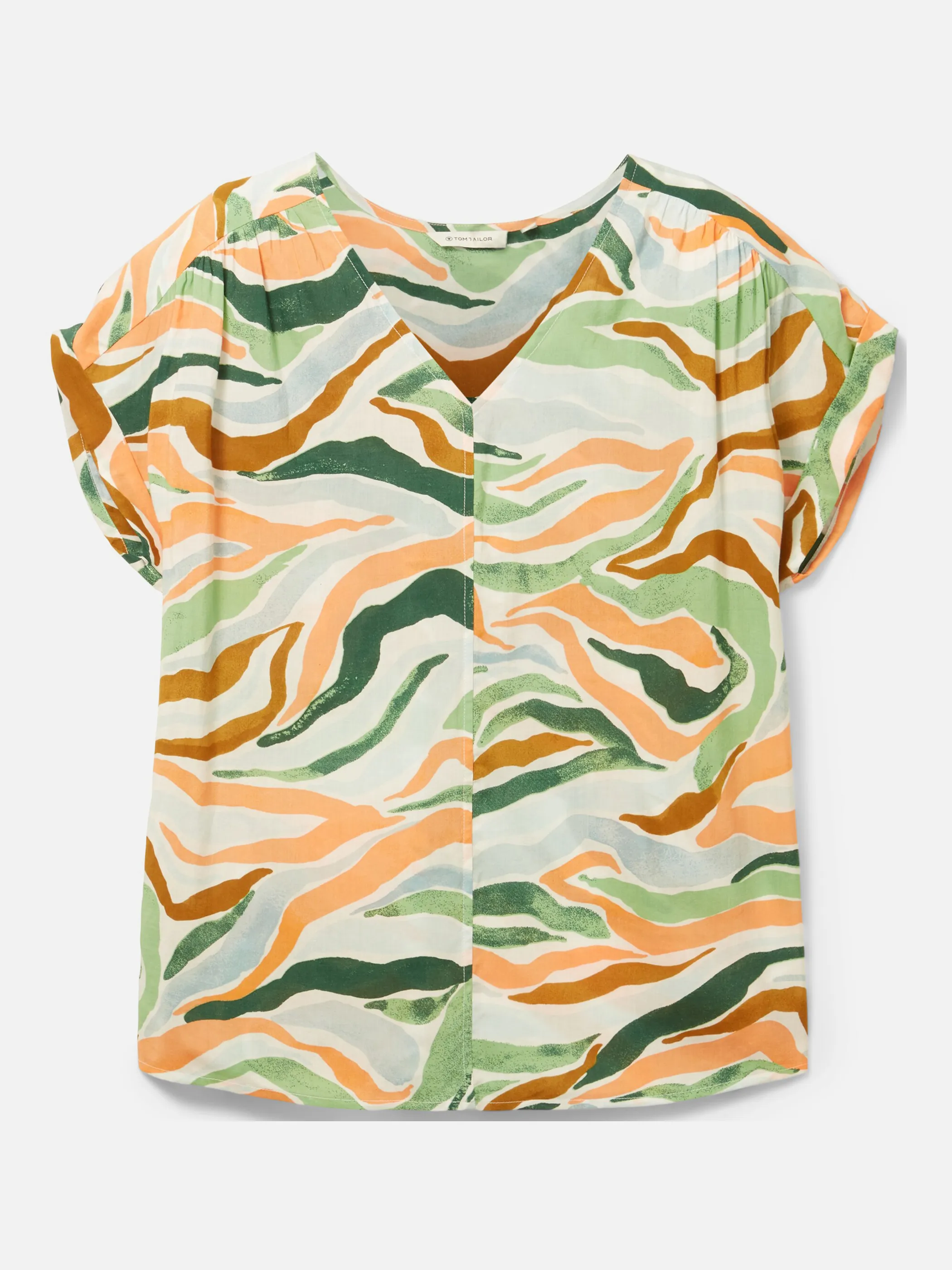 Tom Tailor 1035256 printed V-neck blouse Bunt 874876 31122 1 Tom Tailor 1035256 printed V-neck blouse Bunt 874876 31122 1