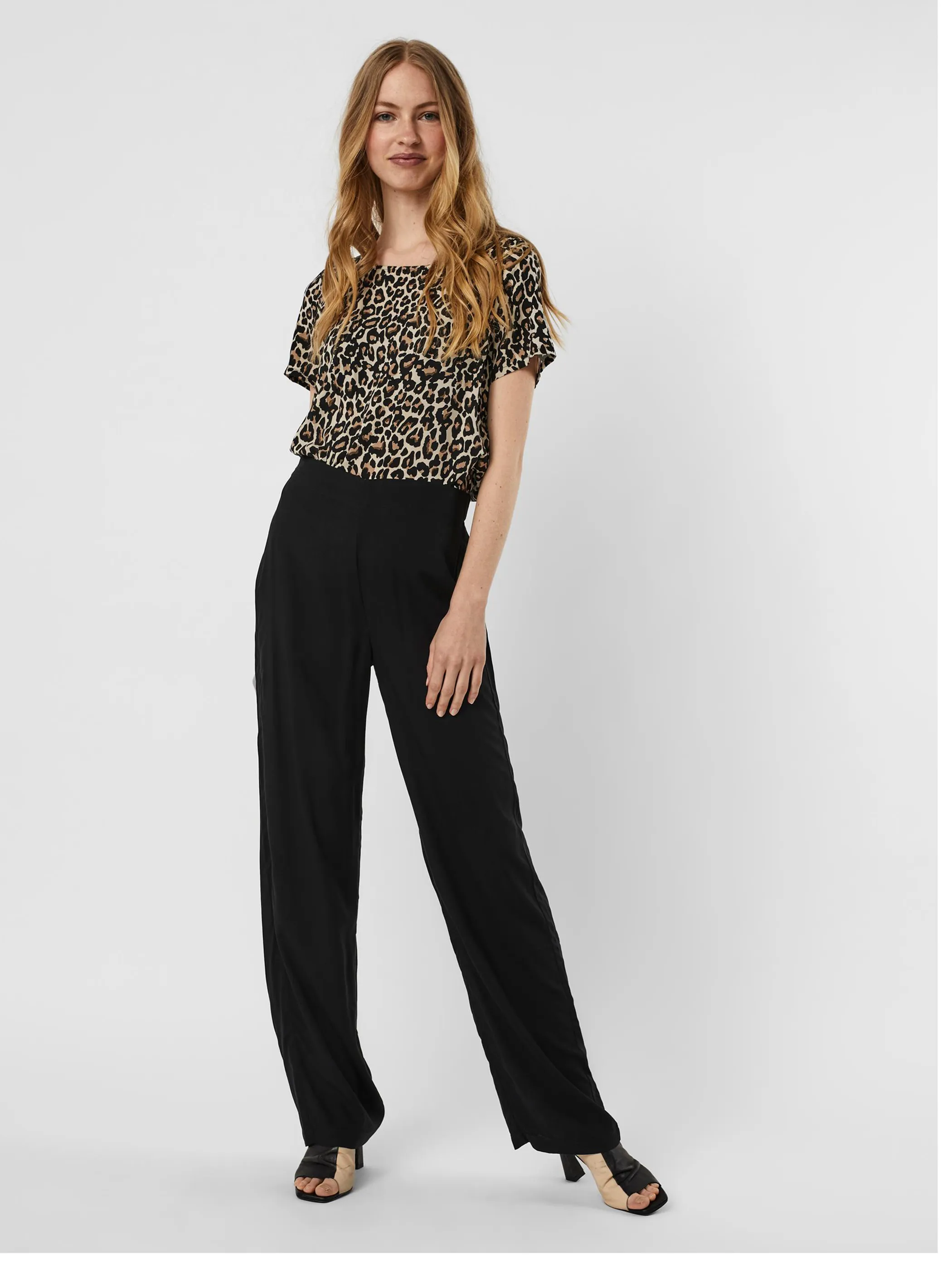 Vero Moda 10247933 VMEASY H/W WIDE PANTS Schwarz 863821 177868 4