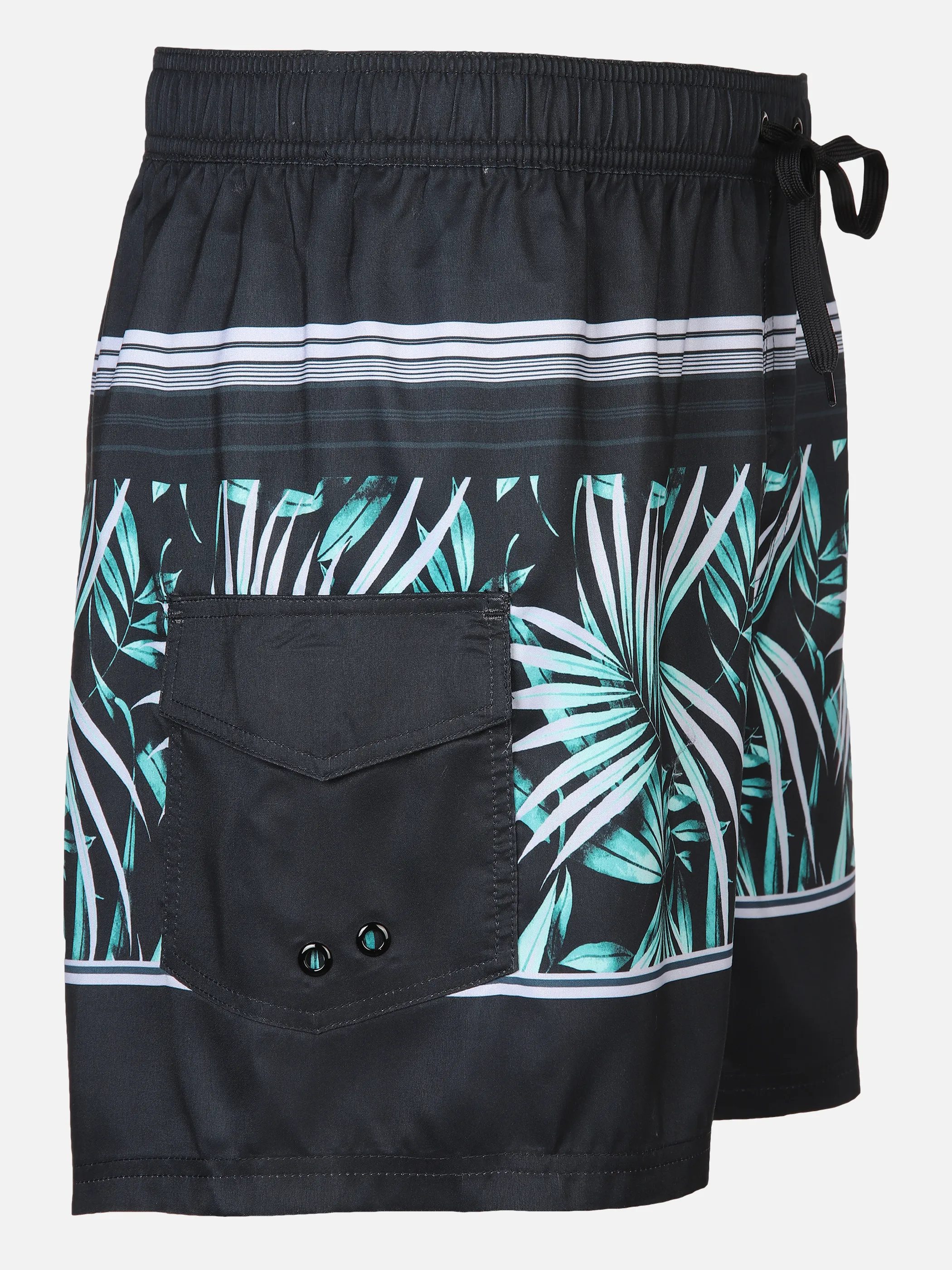 Grinario Sports He-Badeshorts mit Druck Schwarz 876931 BLACK/GREE 3 Grinario Sports He-Badeshorts mit Druck Schwarz 876931 BLACK/GREE 3
