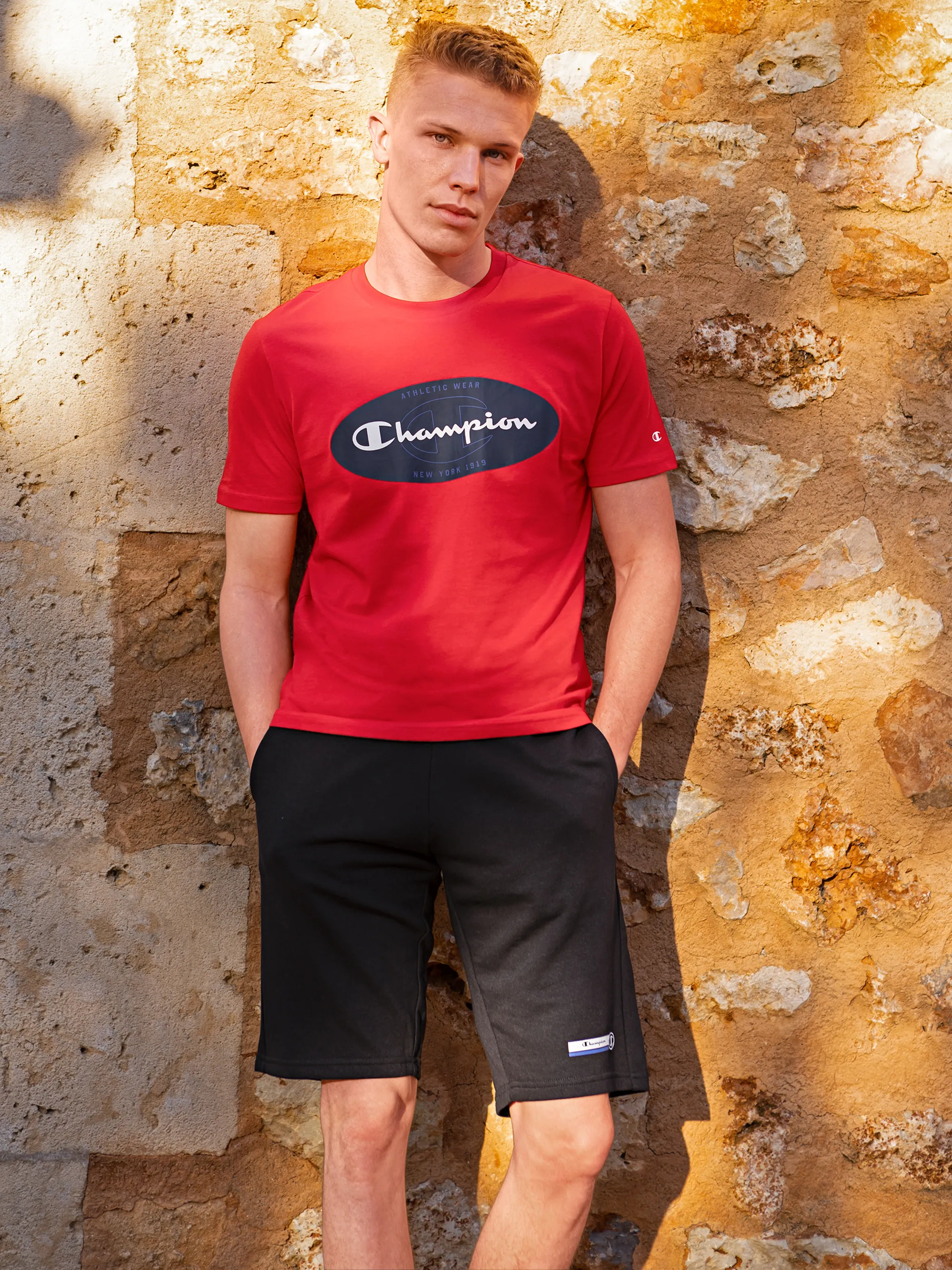 Champion 218560 YF-He-T-Shirt Rot 877575 RS046 4 Champion 218560 YF-He-T-Shirt Rot 877575 RS046 4
