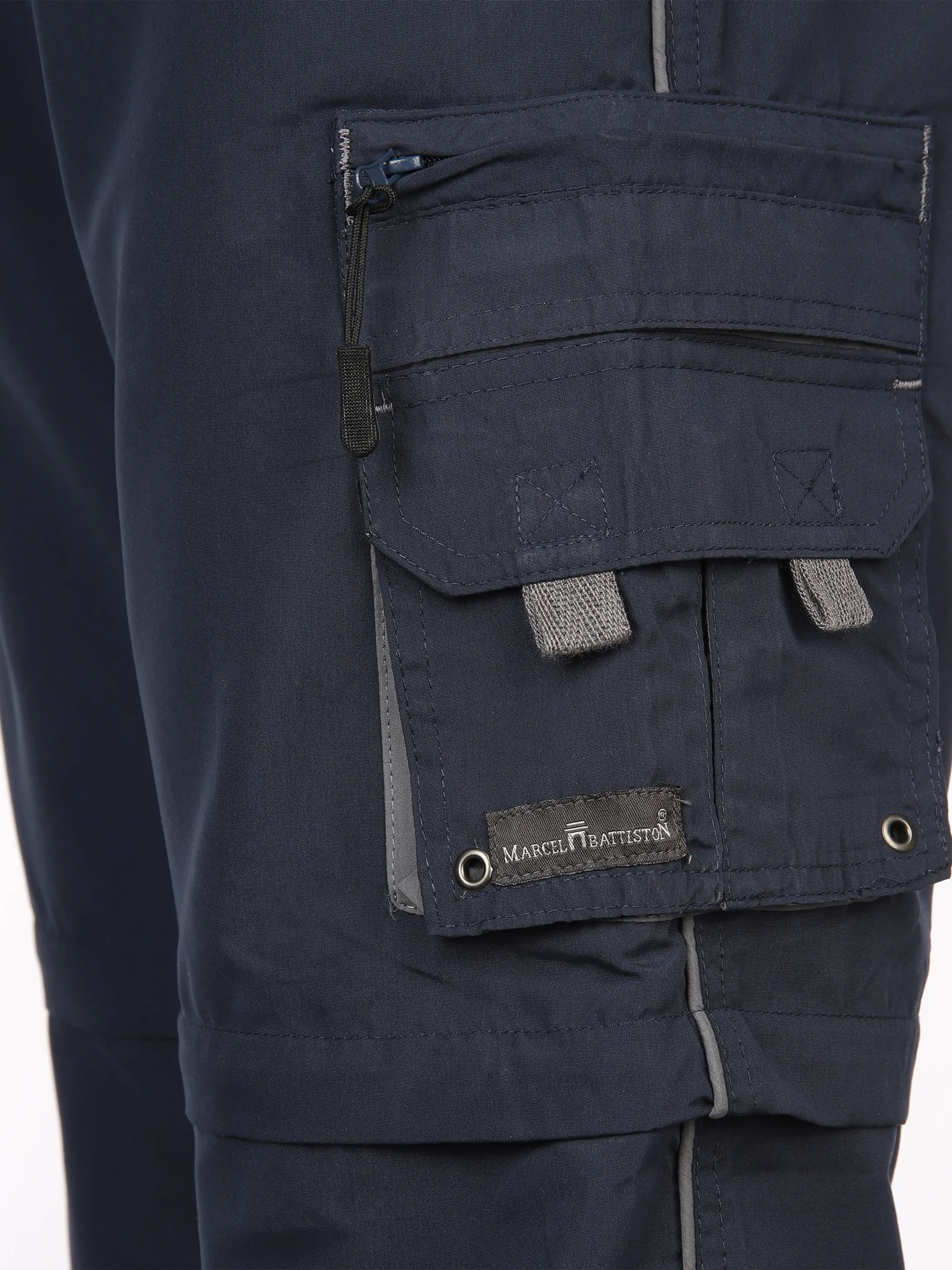 Marcel Battiston He. Caprihose Zipp-Off Cargo Blau 878485 NAVY 4 Marcel Battiston He. Caprihose Zipp-Off Cargo Blau 878485 NAVY 4