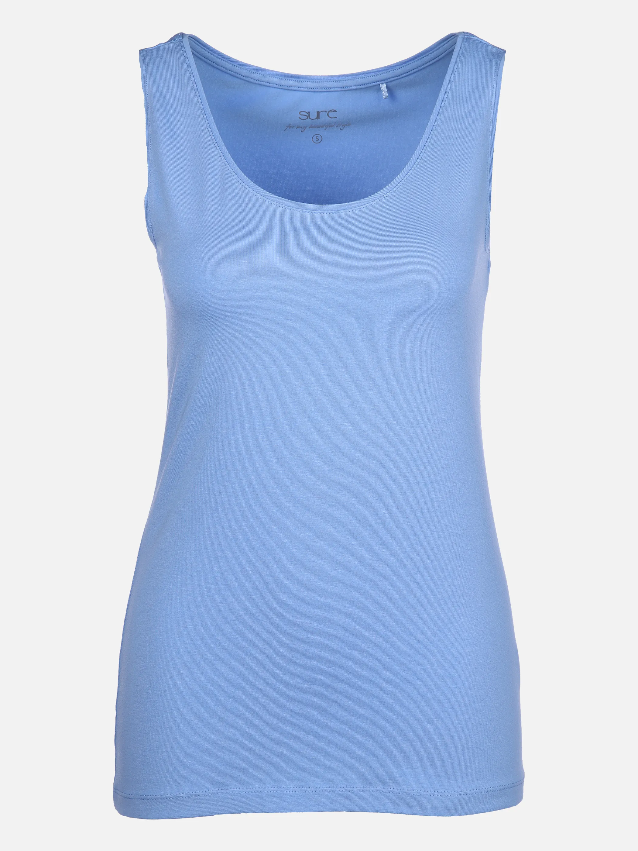 Sure Da-Tanktop m. Neckprint Blau 864847 SUMMER SEA 1 Sure Da-Tanktop m. Neckprint Blau 864847 SUMMER SEA 1