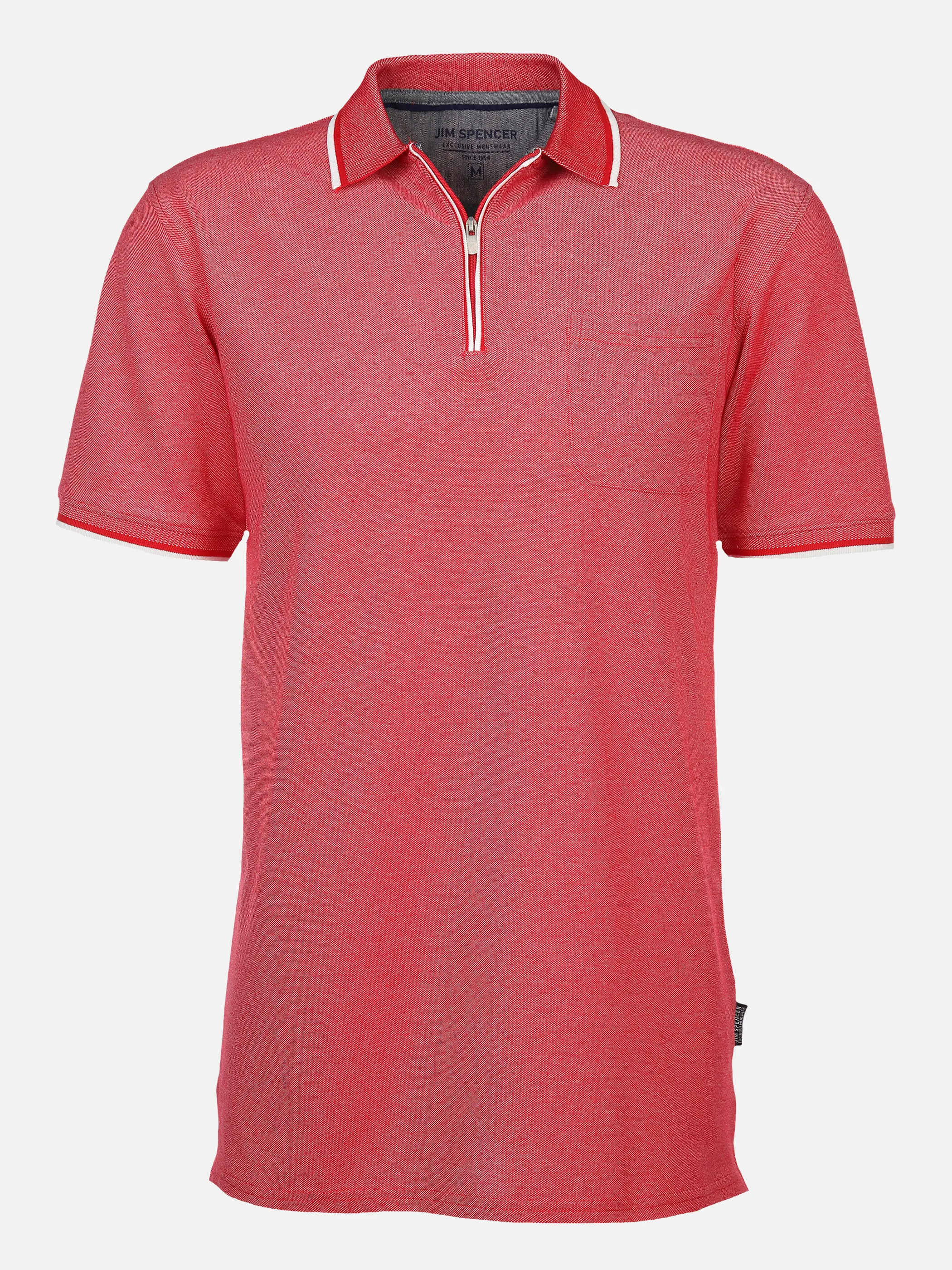 Jim Spencer He. Poloshirt 1/2 Arm twisted RV Rot 873032 RED 1