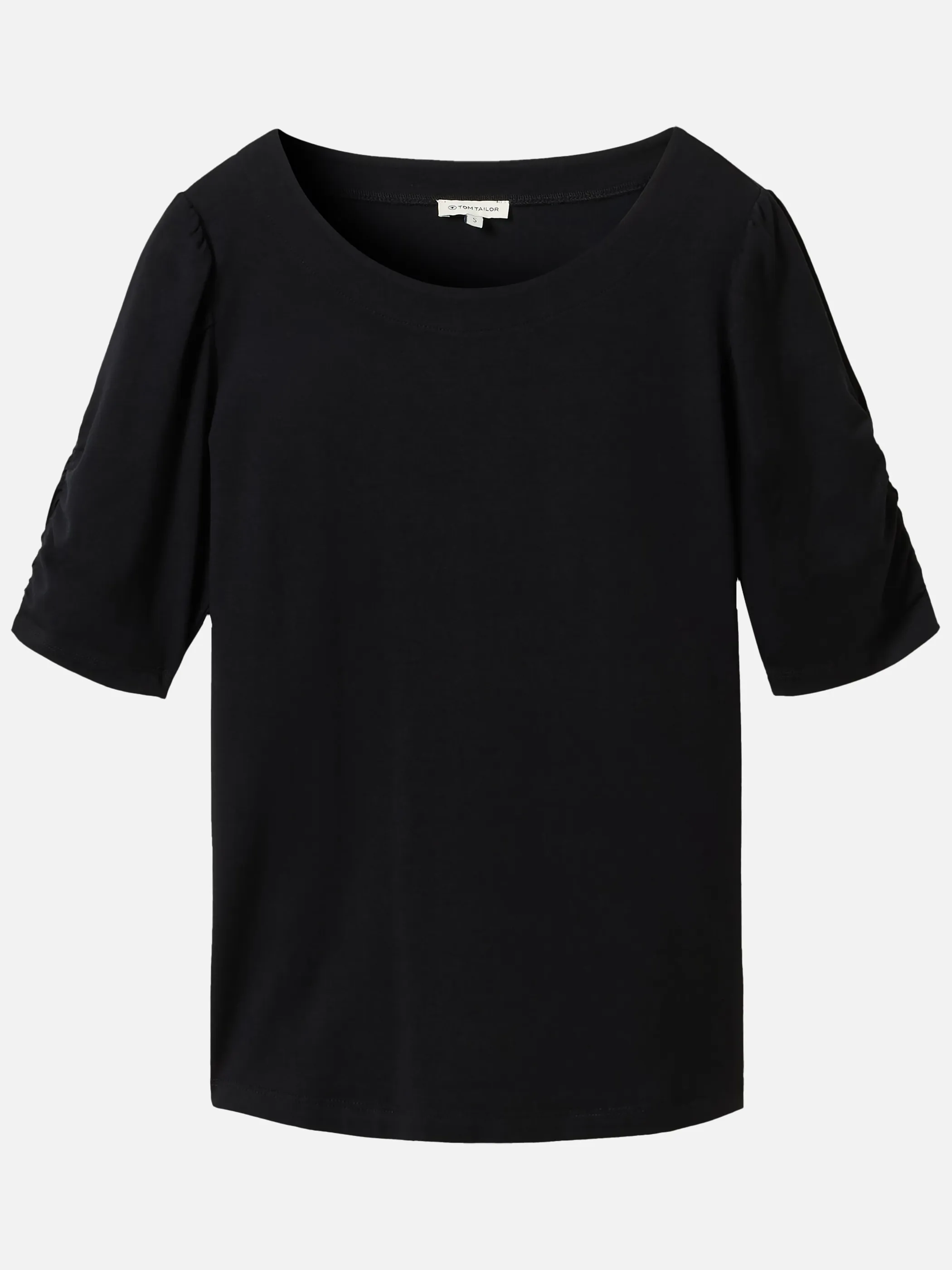Tom Tailor 1041572 T-shirt gathered sleeve Schwarz 895787 14482 1 Tom Tailor 1041572 T-shirt gathered sleeve Schwarz 895787 14482 1