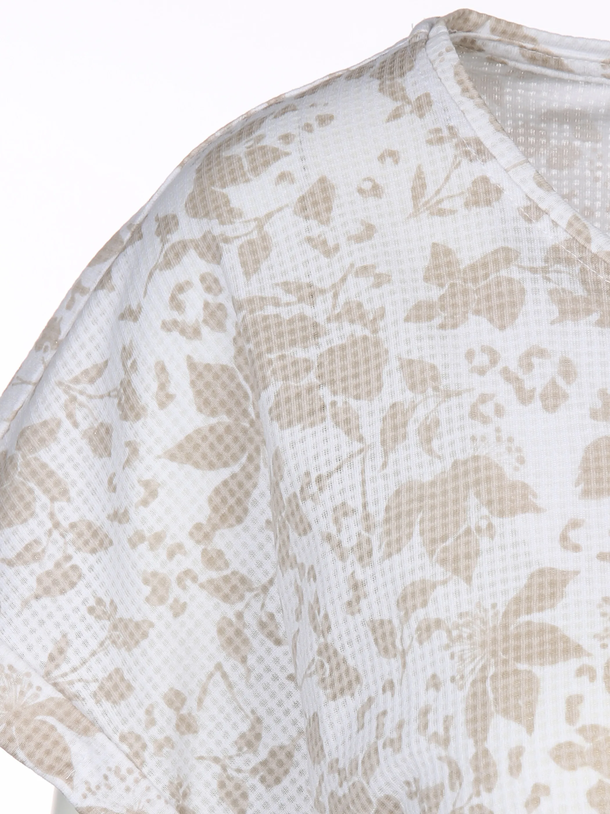 Sure Da-Alloverprintshirt m.Rundhal Braun 873371 SAND GEM 3 Sure Da-Alloverprintshirt m.Rundhal Braun 873371 SAND GEM 3