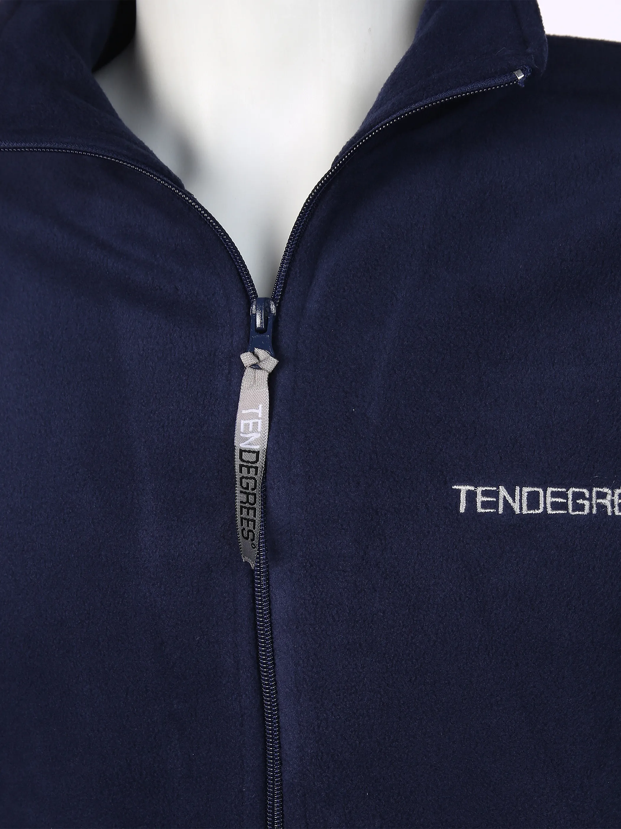 Ten Degrees He-Micro-Fleecejacke mit Stehk Blau 859219 NAVY 3