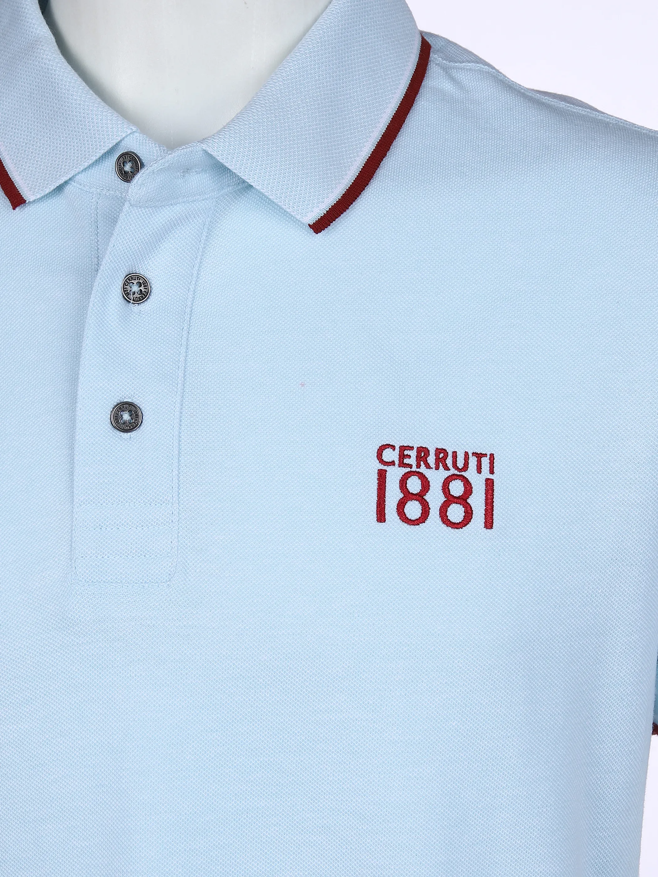 Cerruti 1881 He. Poloshirt 1/2 Arm Cerutti Blau 852934 PASTEL BLU 3