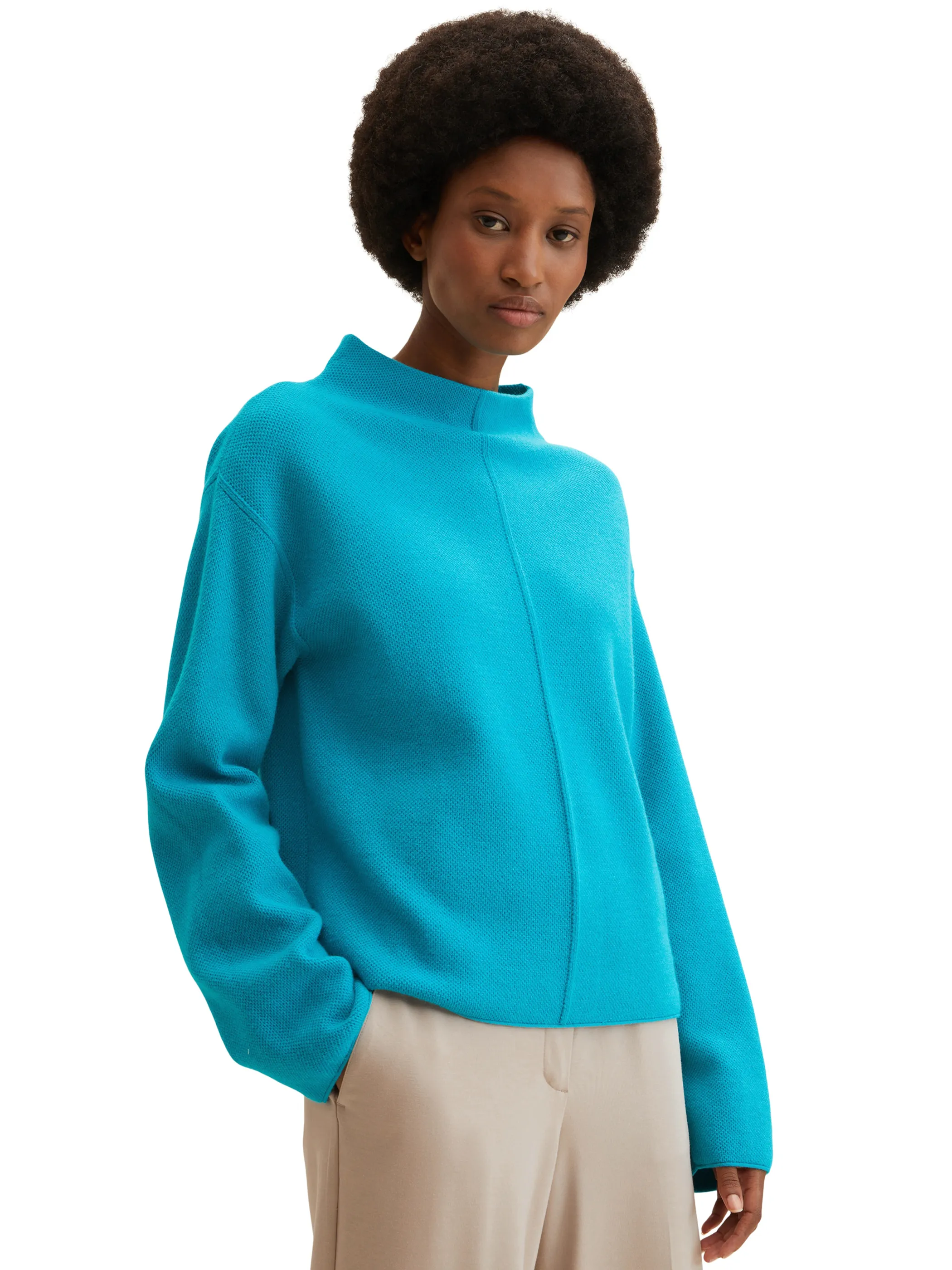 Tom Tailor 1033539 Knit funnel neck pullo Blau 869510 30561 3 Tom Tailor 1033539 Knit funnel neck pullo Blau 869510 30561 3