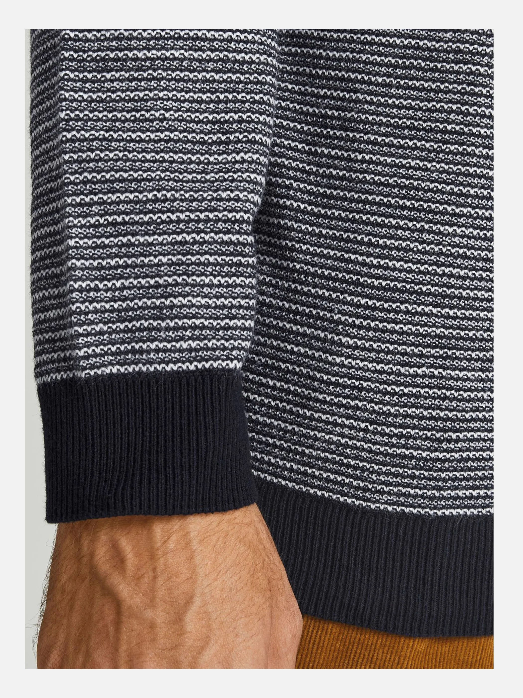 Jack Jones 12190230 JJSTEVE KNIT HOOD Blau 854386 175876001 5