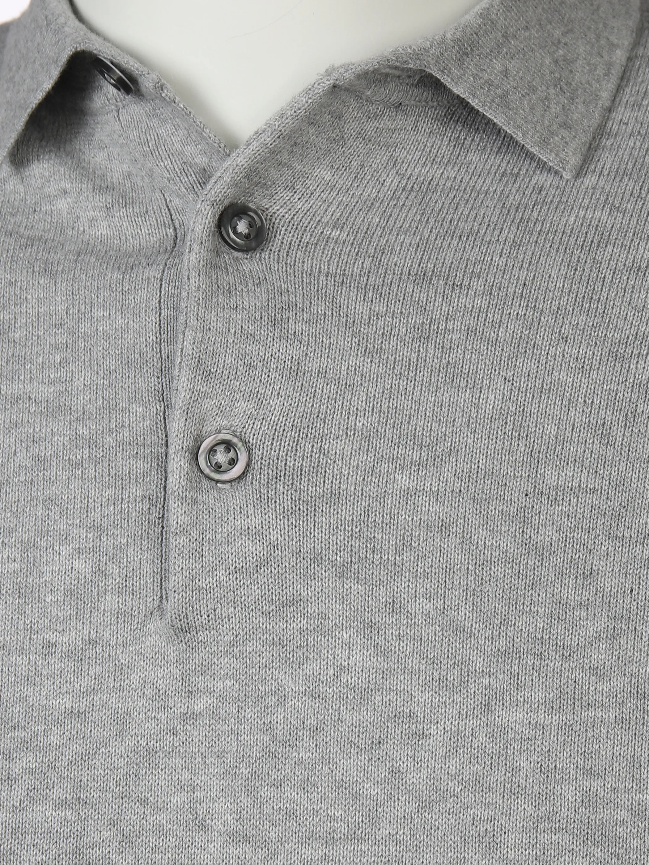 Jim Spencer He. Strickpoloshirt 1/2 Arm Grau 872599 LT GREY 3