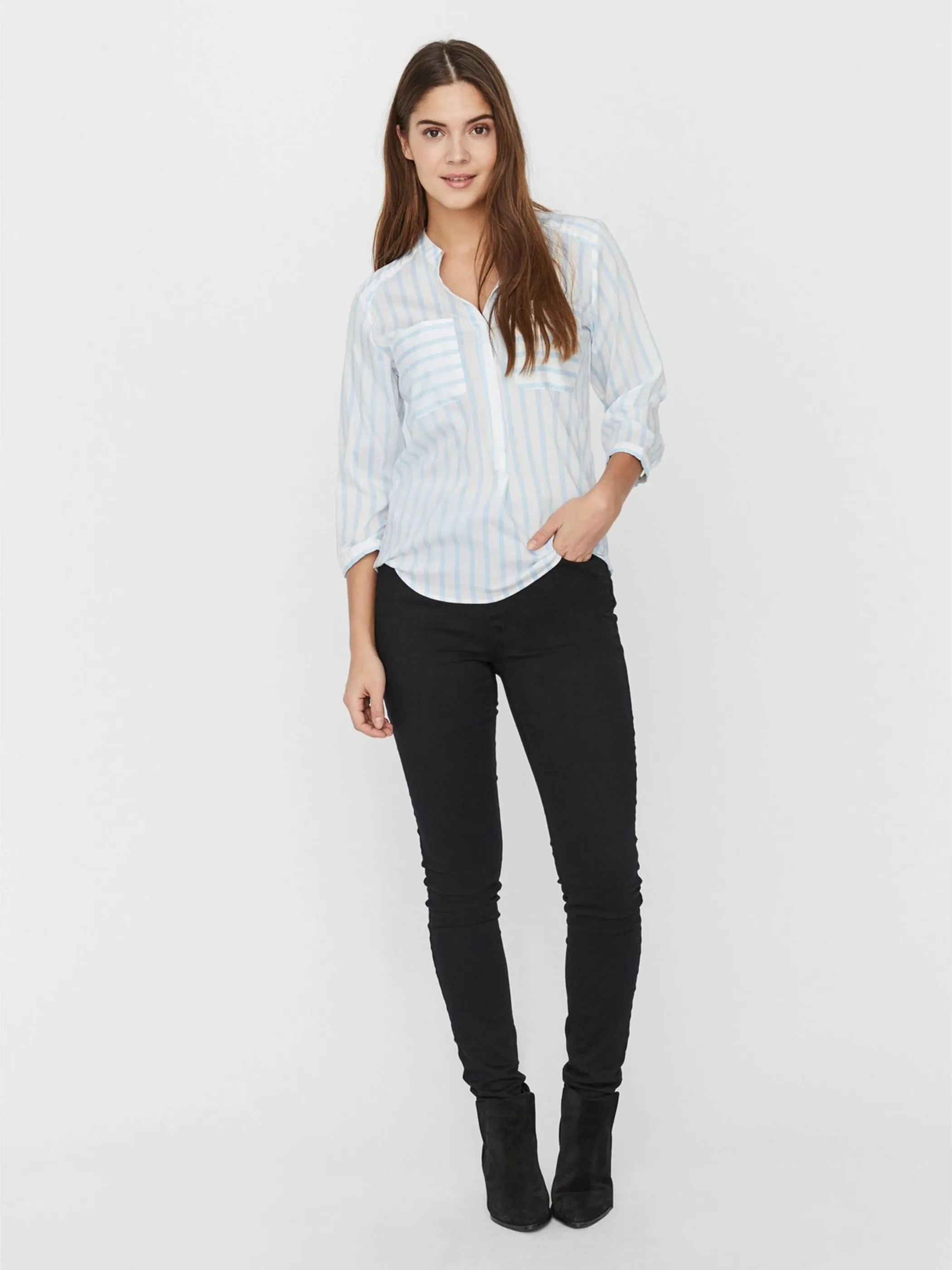 Vero Moda 10168581 VMERIKA STRIPE 3/4 SH Weiß 760046 175598028 2 Vero Moda 10168581 VMERIKA STRIPE 3/4 SH Weiß 760046 175598028 2