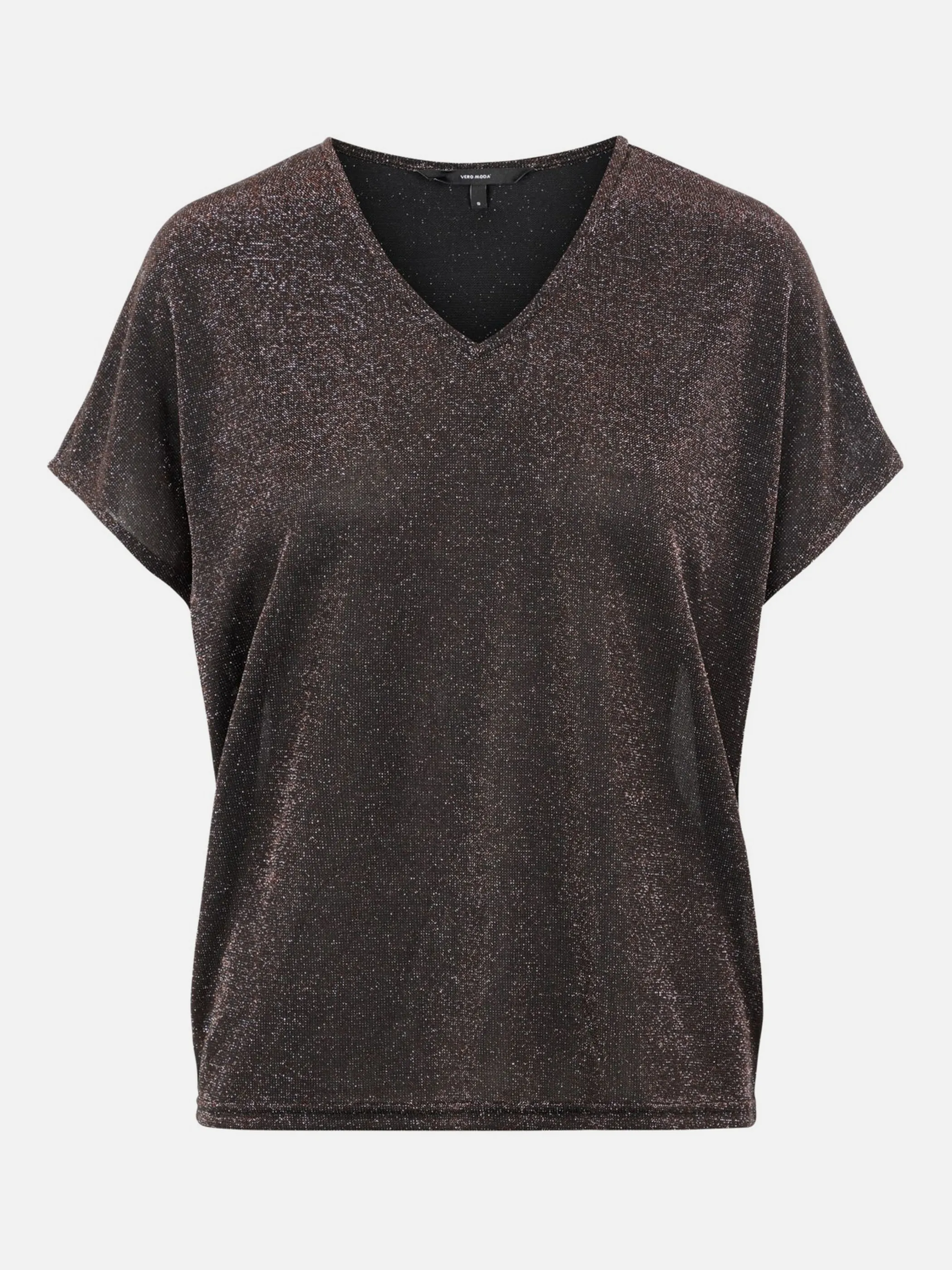 Vero Moda 10221623 VMDENISE SS V-NECK TO Braun 824706 239015001 1
