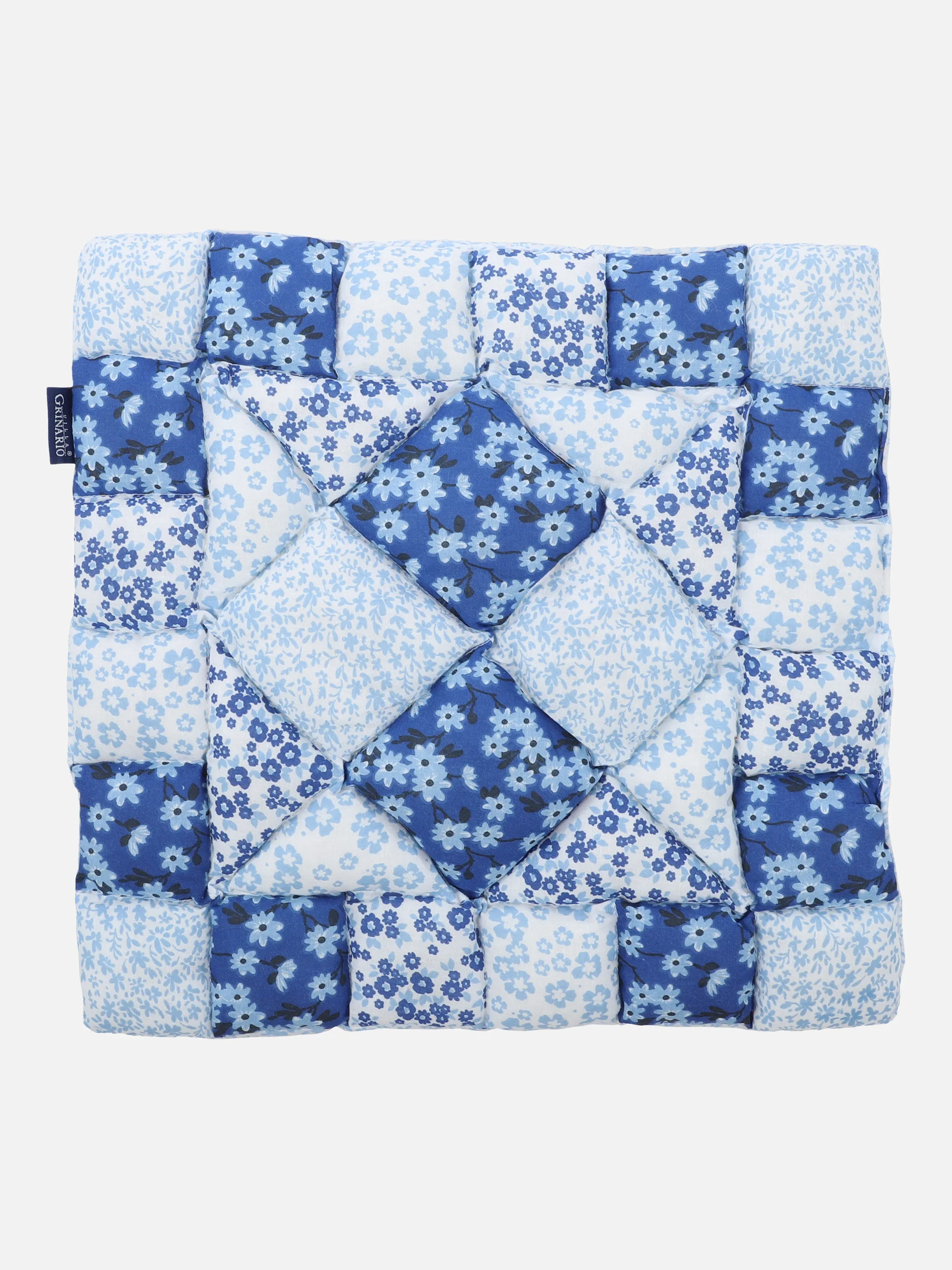 Villa Grinario Stuhlkissen Patchwork 40x40 Blau 865275 BLUE 1