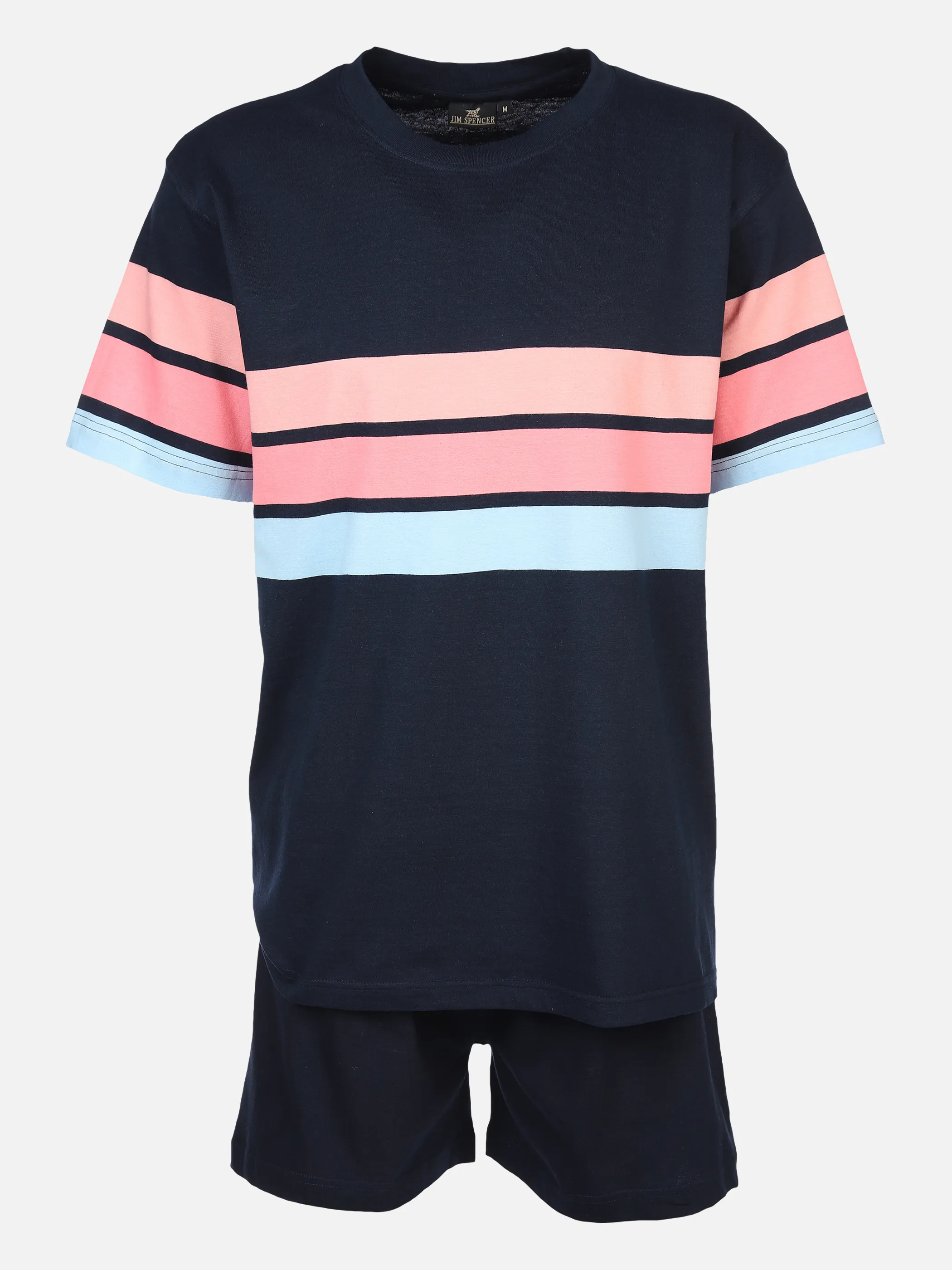 Jim Spencer He. Shorty Set Shirt 1/2 Arm + Blau 874052 PEACH/NAVY 1 Jim Spencer He. Shorty Set Shirt 1/2 Arm + Blau 874052 PEACH/NAVY 1
