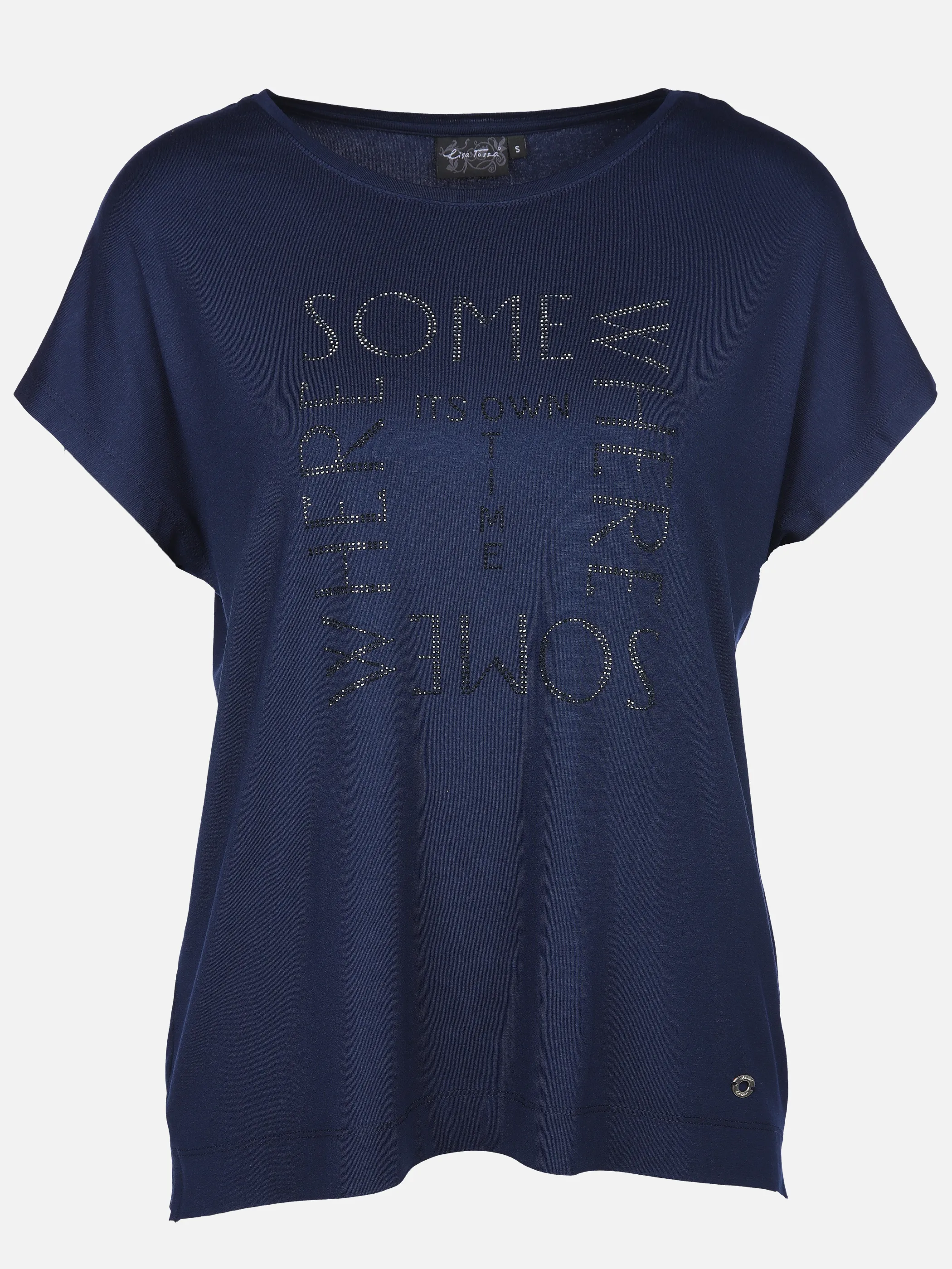 Lisa Tossa Da-T-Shirt m. Straßapplikation Marine 909327 MARINE 1