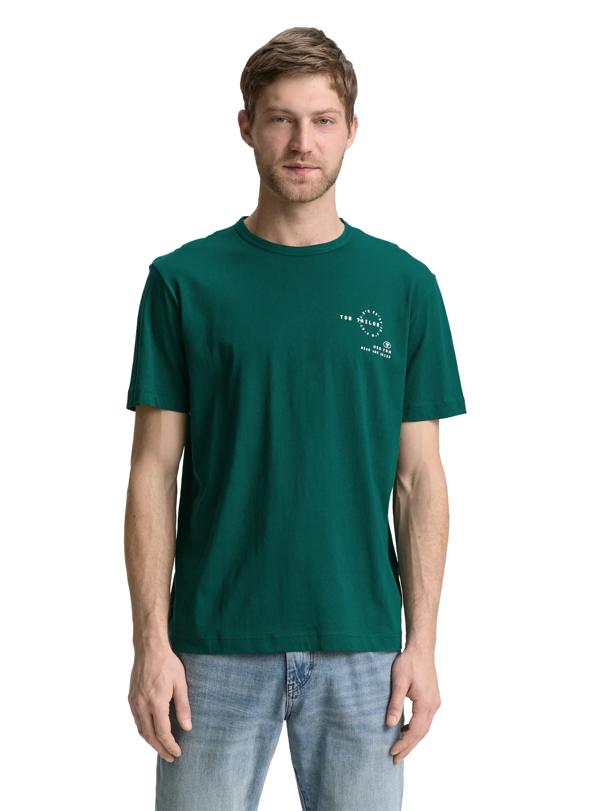Tom Tailor 1046794 t-shirt with print Grün 910585 10413 3