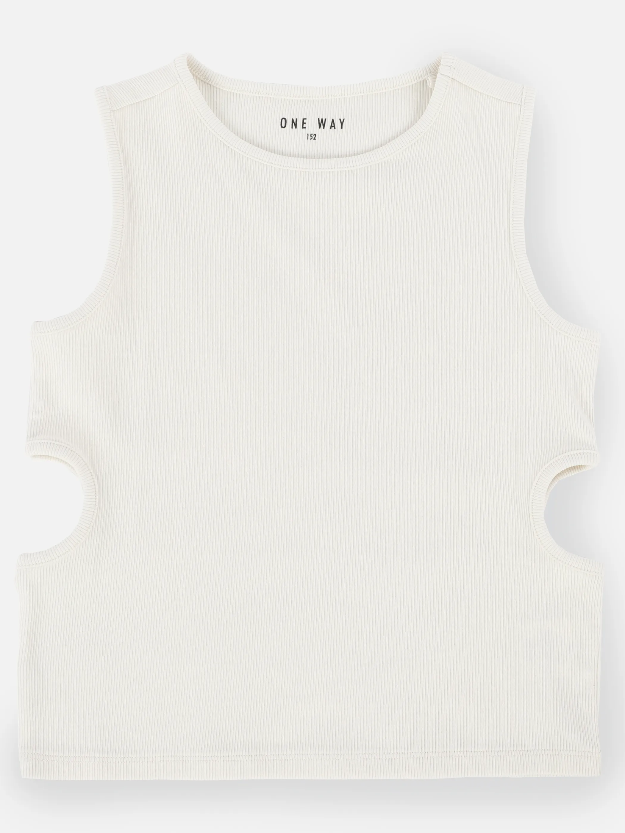 One Way JM cropped Top mit cut-out in schwarz/weiß Weiß 910043 OFFWHITE 2