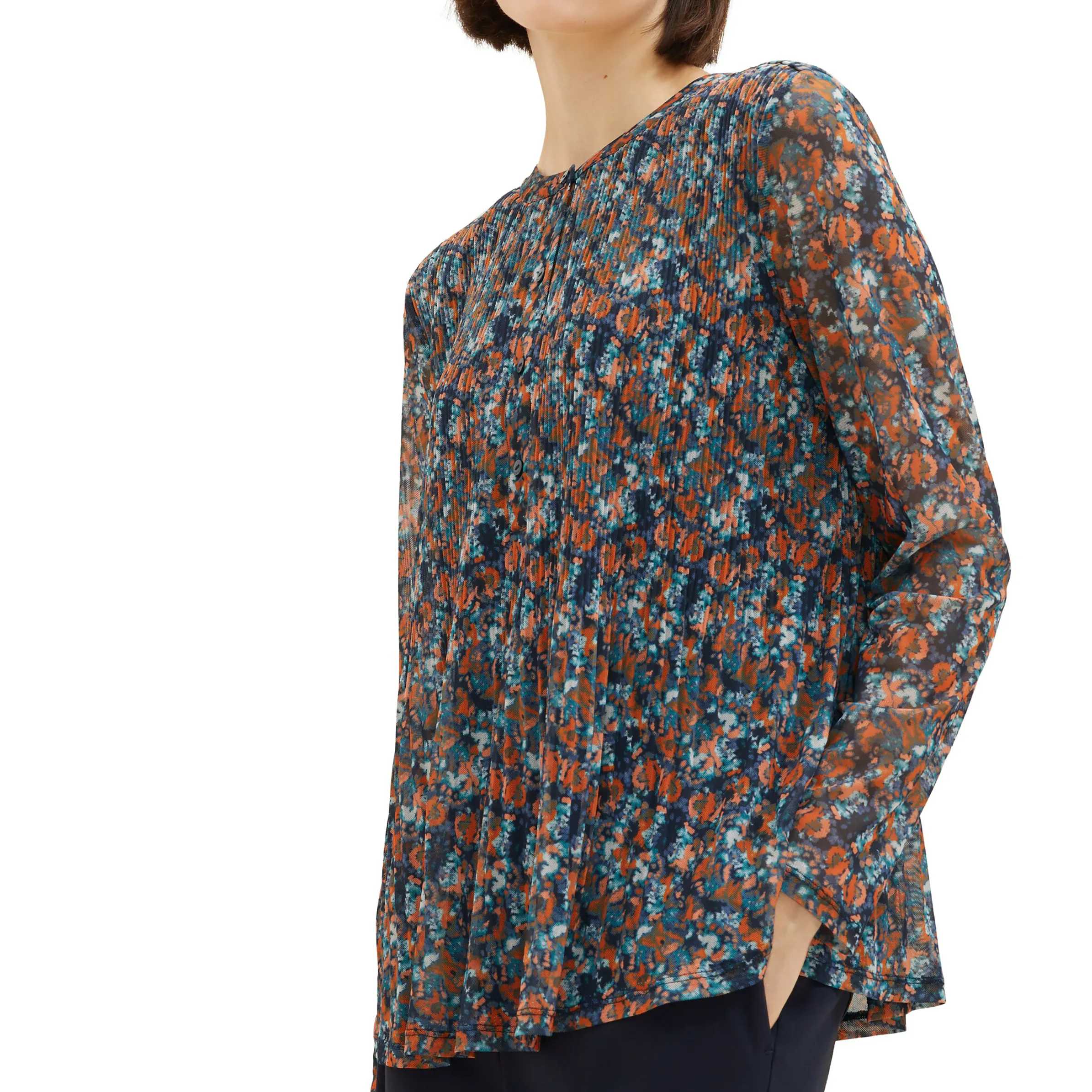 Tom Tailor 1038729 T-shirt mesh blouse Marine 883839 32370 3 Tom Tailor 1038729 T-shirt mesh blouse Marine 883839 32370 3