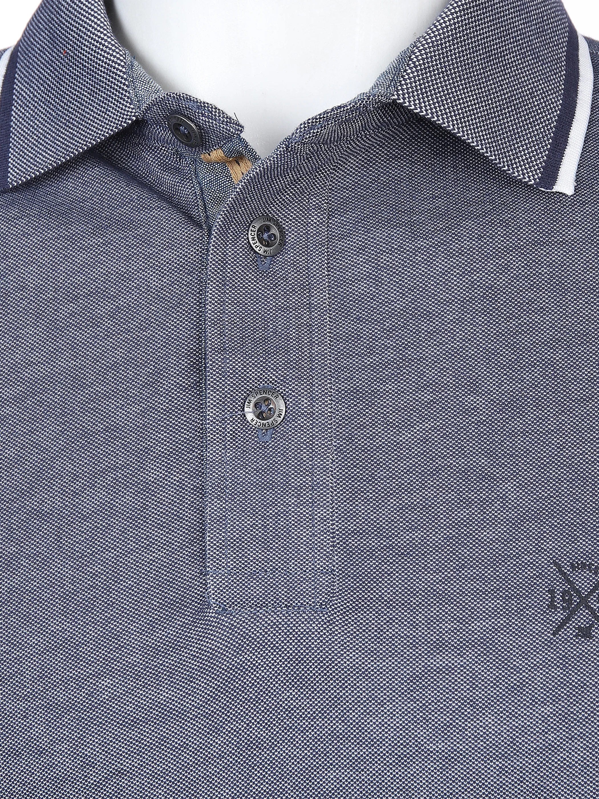 Jim Spencer He. Poloshirt 1/1 Arm meliert Blau 857079 NAVY 3 Jim Spencer He. Poloshirt 1/1 Arm meliert Blau 857079 NAVY 3