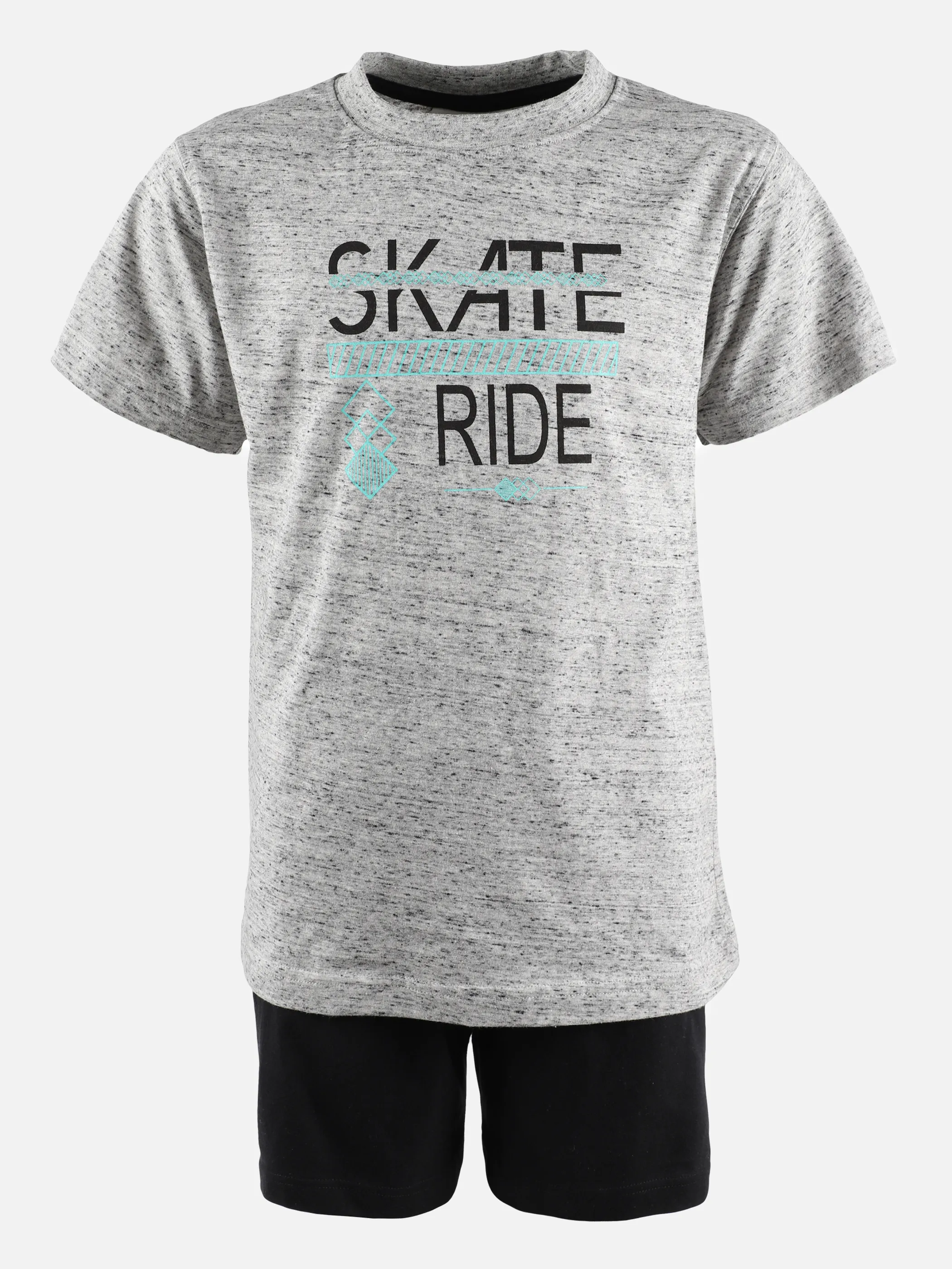Stop + Go TB Shorty Skate Life Shirt 1/2 Grau 873698 GRAU/SCHWA 1