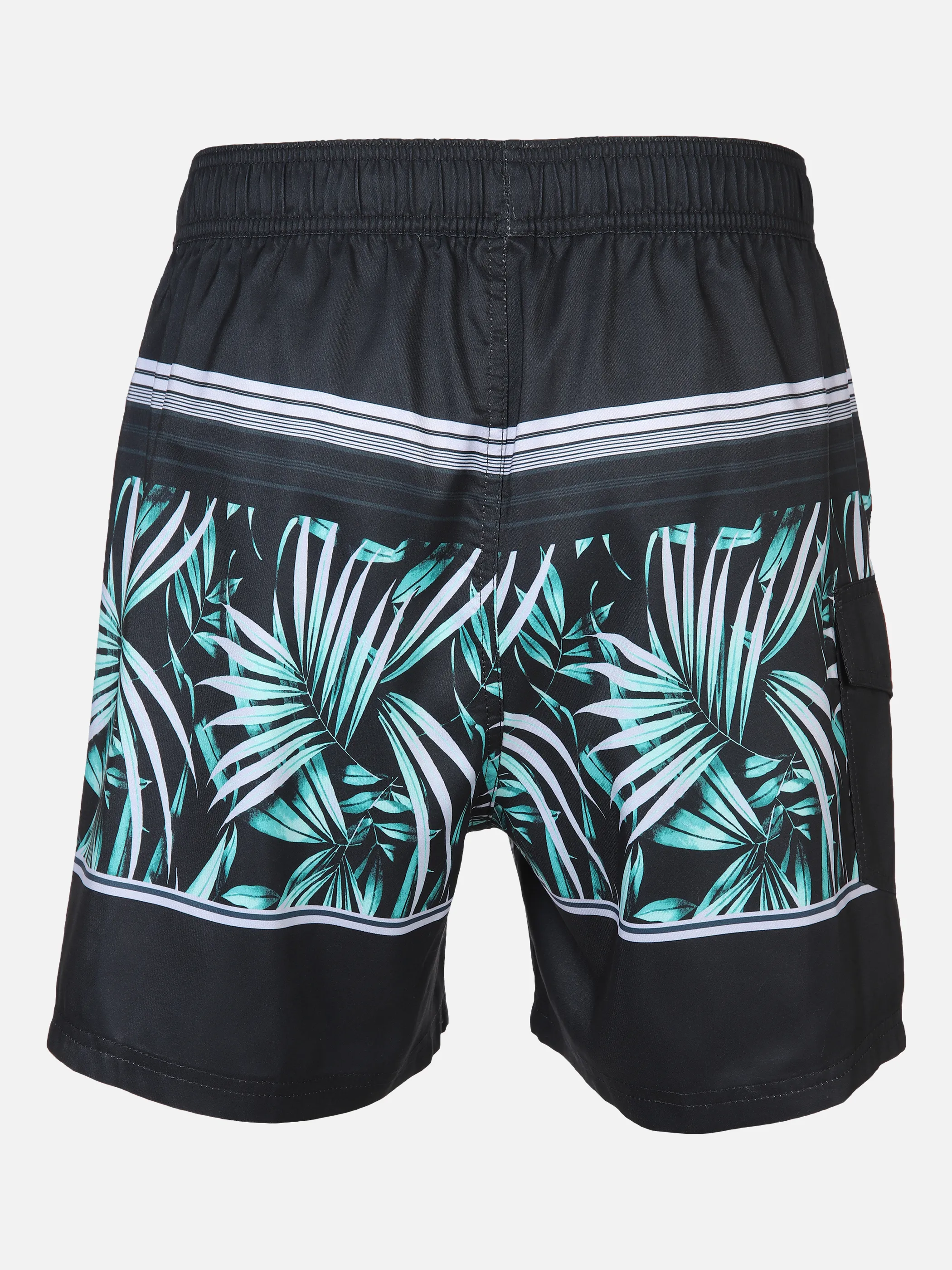 Grinario Sports He-Badeshorts mit Druck Schwarz 876931 BLACK/GREE 2