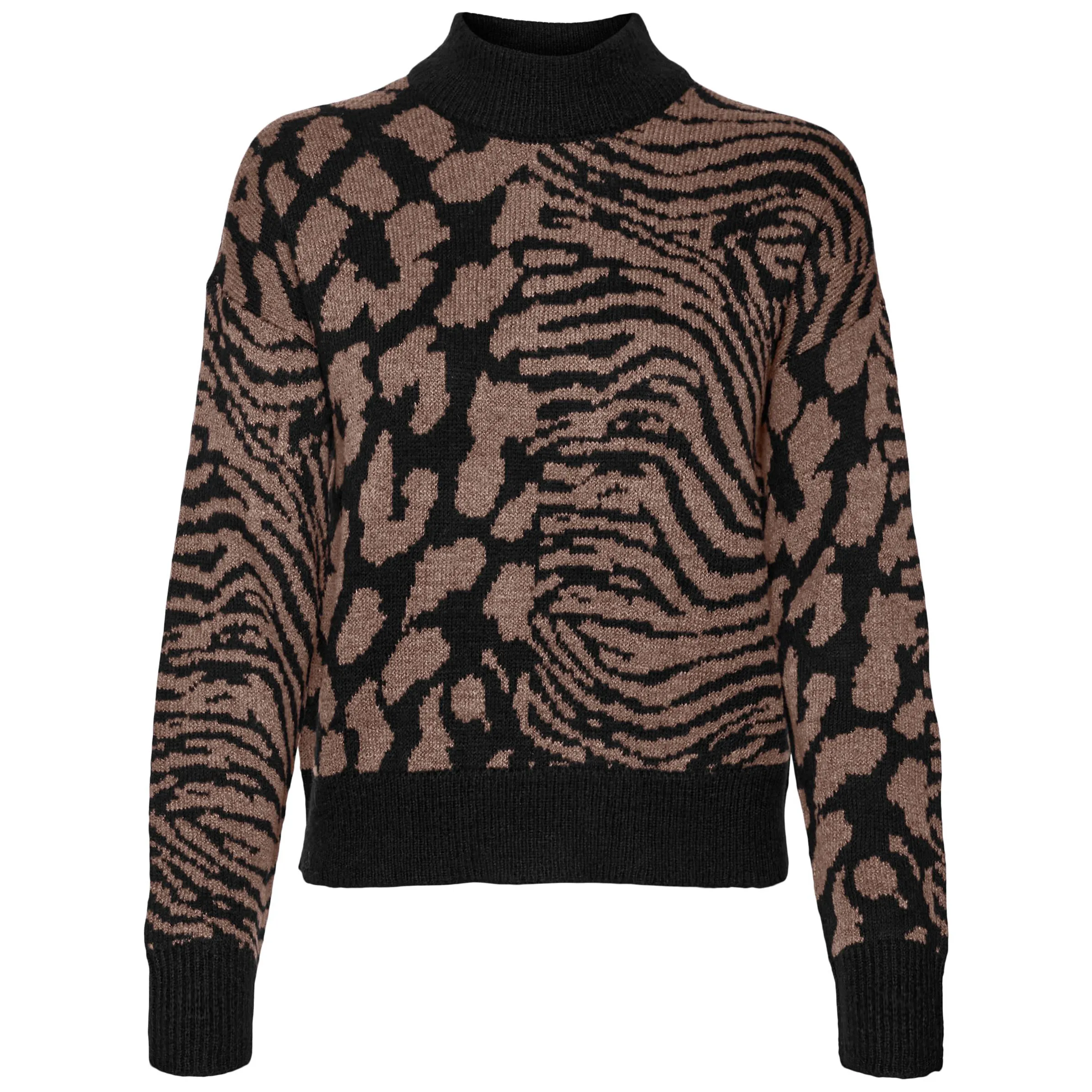 Vero Moda 10291270 VMVERA ANIMAL LS HIGH Schwarz 884405 177868003 1