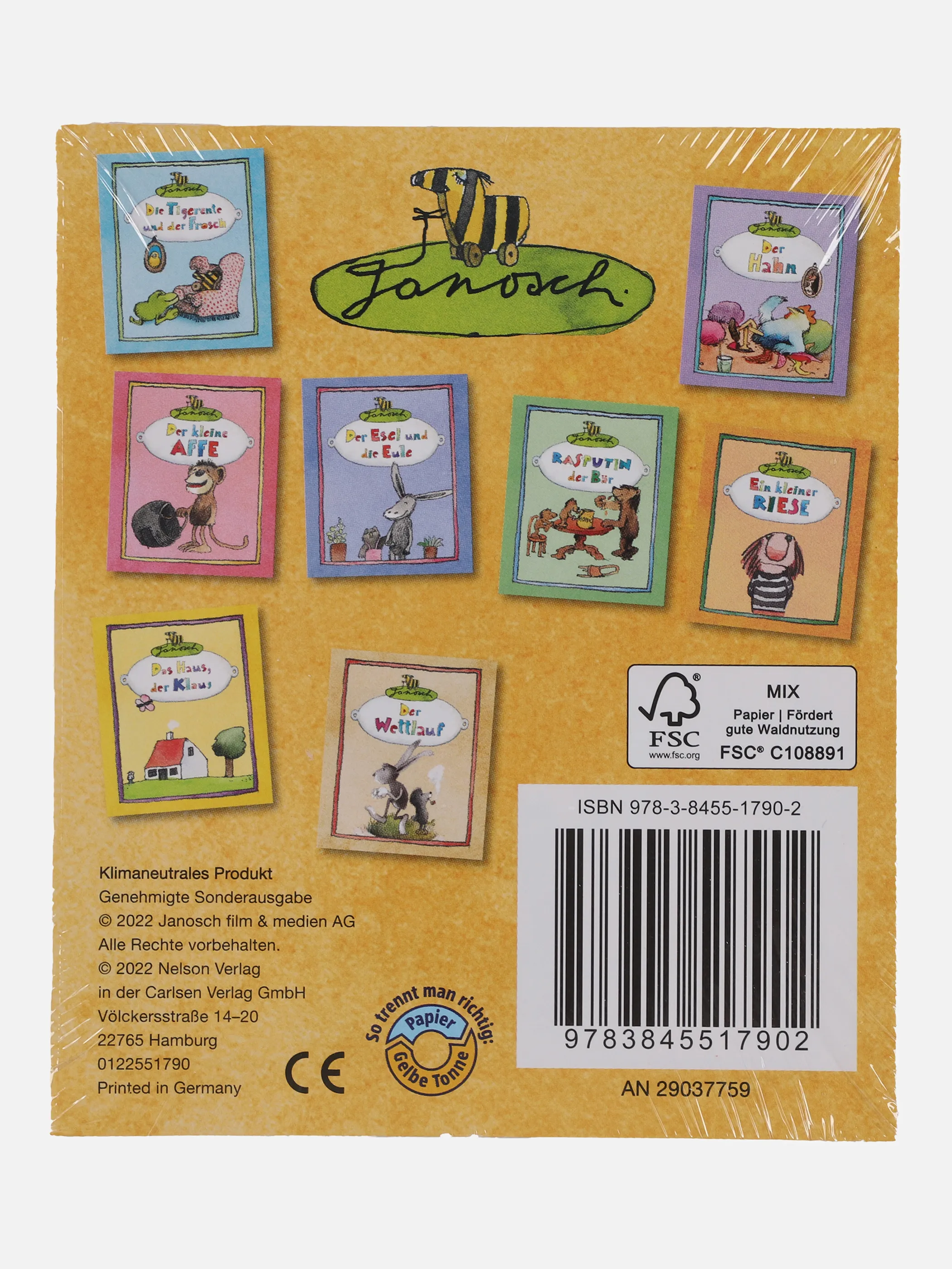 Spielzeug Kinder Minibuch 8er Pack Bunt 880439 JANOSCH 2