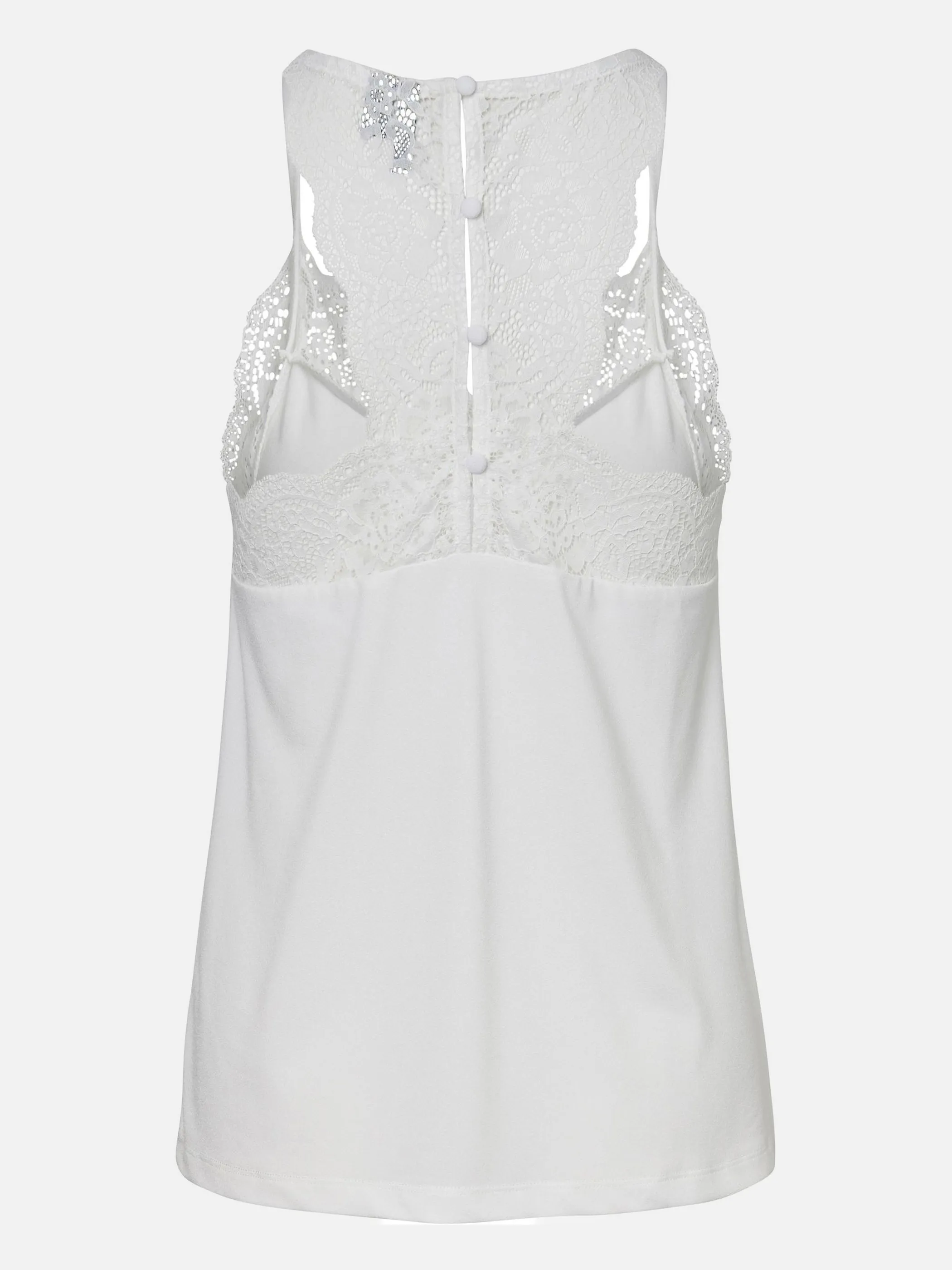 Vero Moda 10233213 VMANA S/L LACE TOP NO Weiß 842580 175598 2