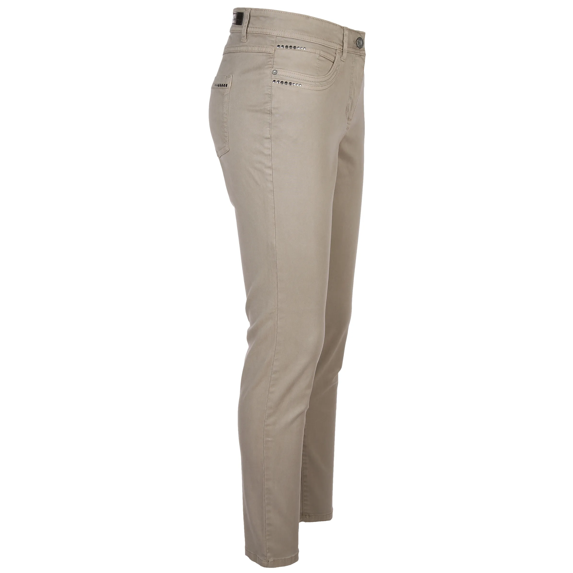 Lisa Tossa Da-Jeans slim fit m. Steinchen Braun 881474 TAUPE 3