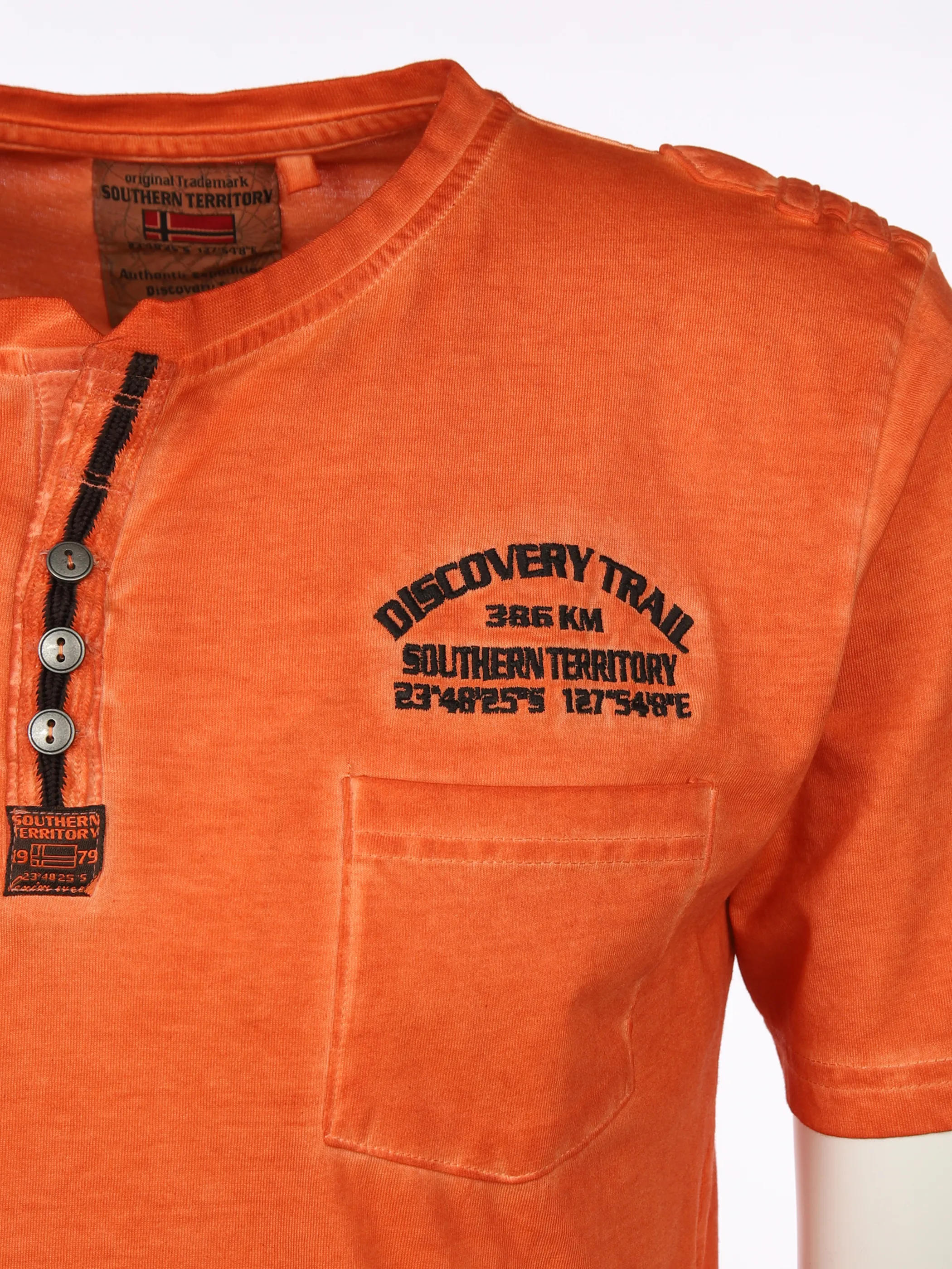Southern Territory He. Henleyshirt 1/2 Arm washer Orange 872419 ORANGE 3 Southern Territory He. Henleyshirt 1/2 Arm washer Orange 872419 ORANGE 3