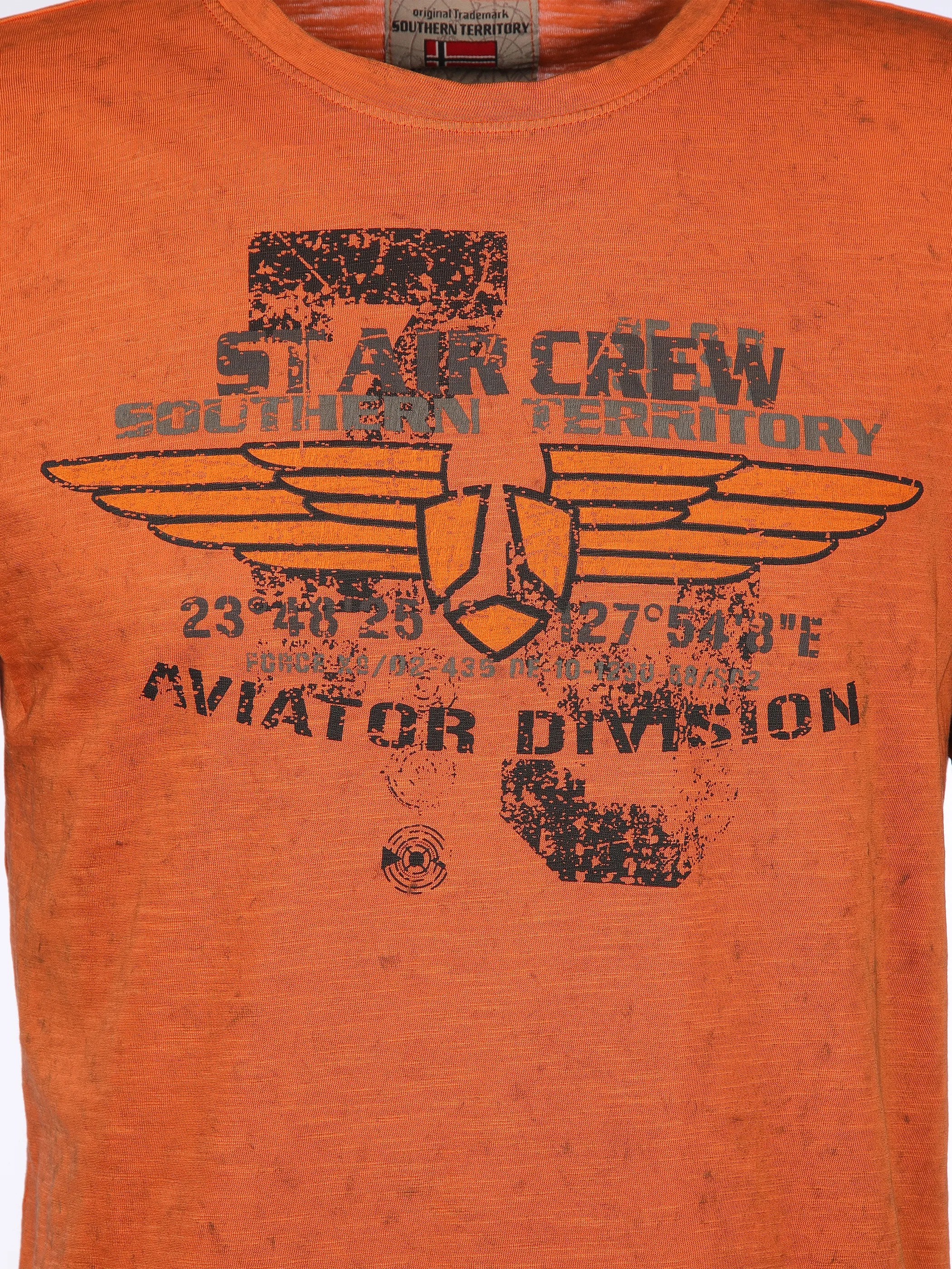 Southern Territory He. T-Shirt 1/2 Arm Druck Orange 904164 OR 3