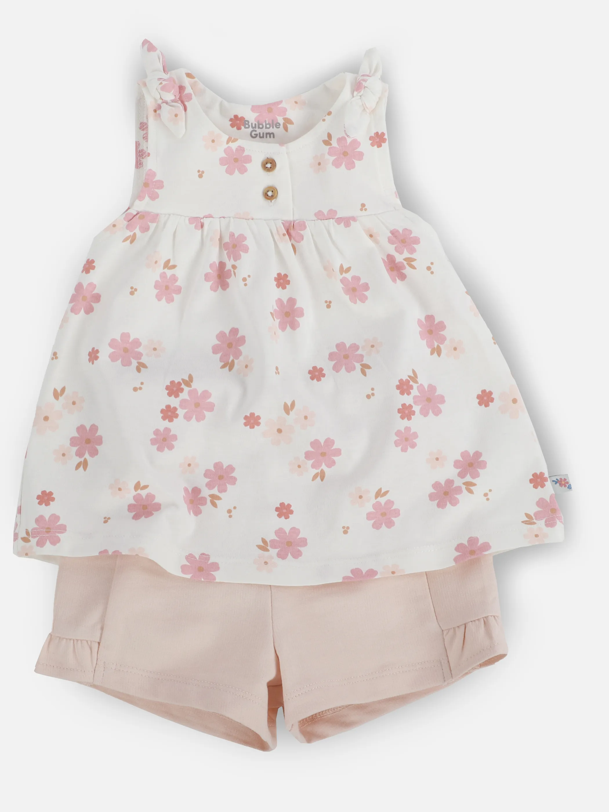 Bubble Gum BM Set mit AOP Blumen Top + hose in rosa/weiß Rosa 909810 ROSA/WEIß 1