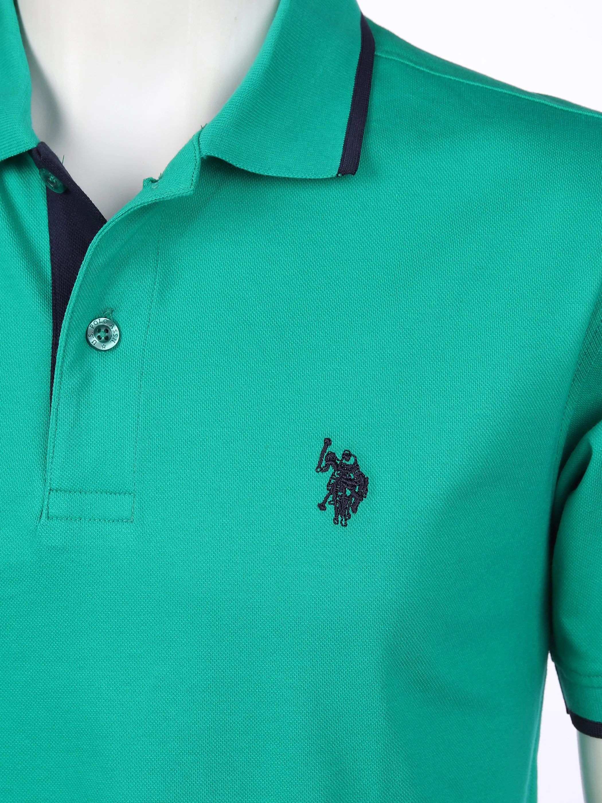 U.S. Polo Assn. He. Poloshirt 1/2 Arm uni Grün 861379 143 GREEN 3