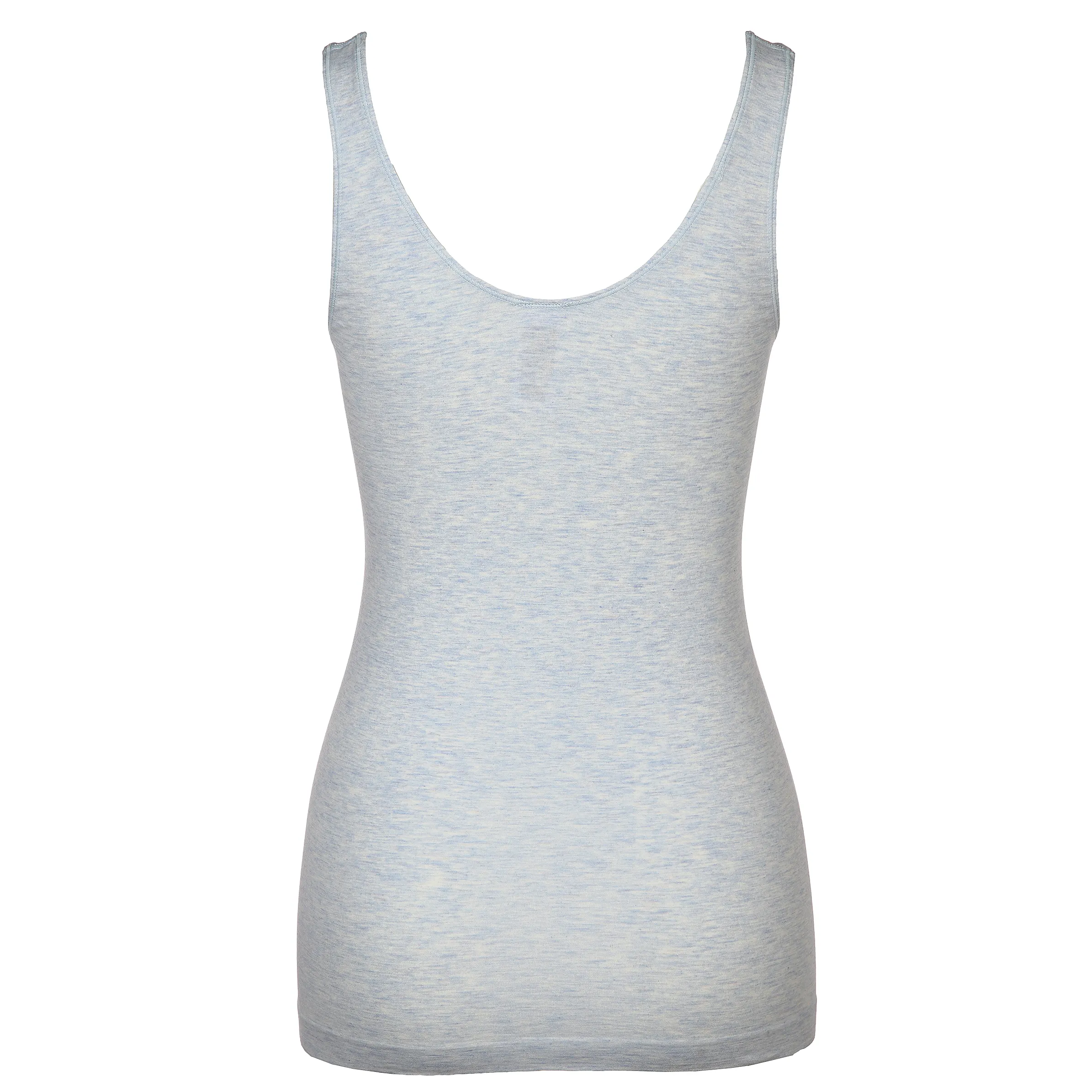 Da. Hemd seamless melange Blau 879464 BLAU 2 Da. Hemd seamless melange Blau 879464 BLAU 2