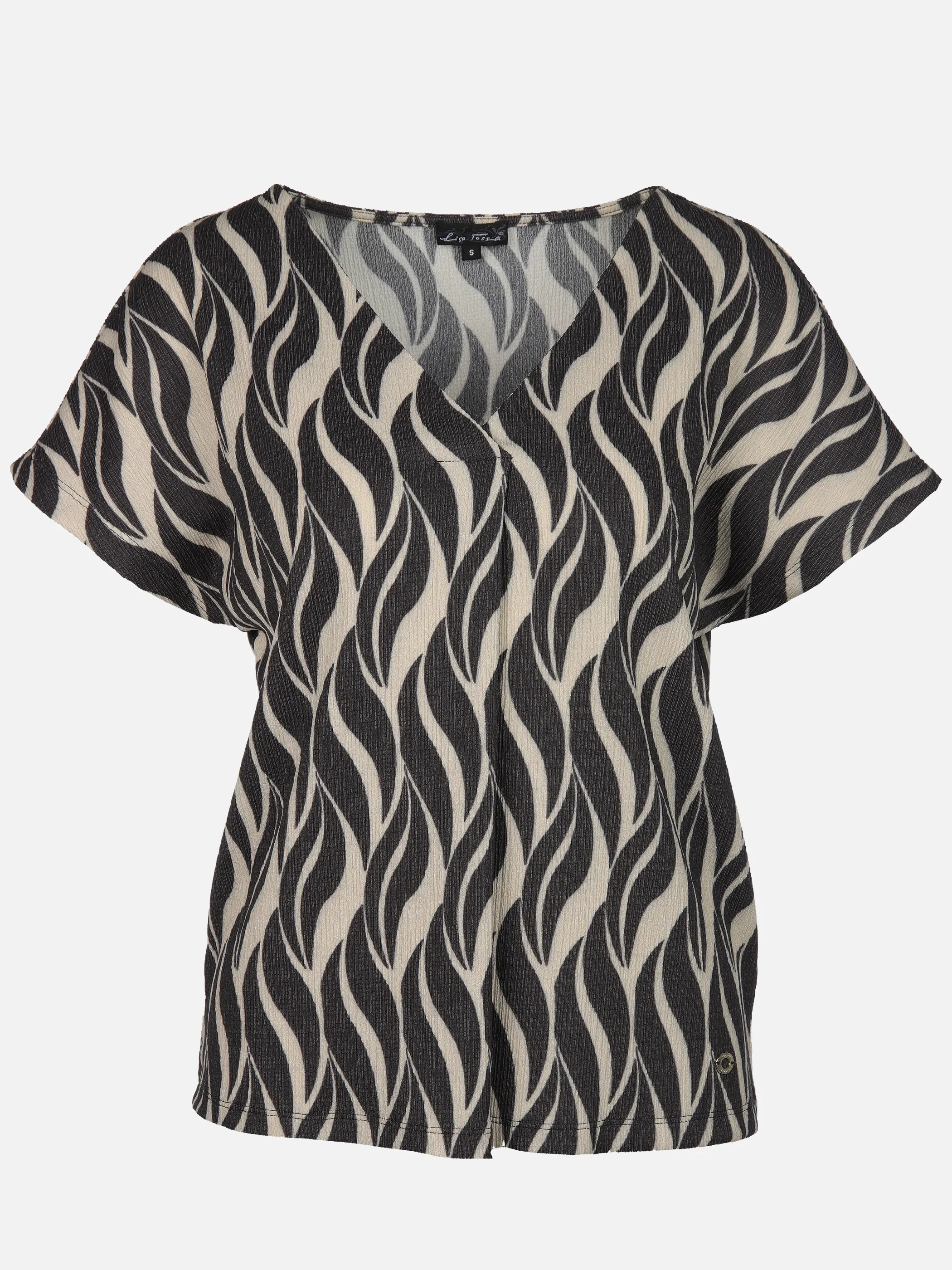 Lisa Tossa Da-Crincle-Shirt m. Print Schwarz 913503 OAK 1