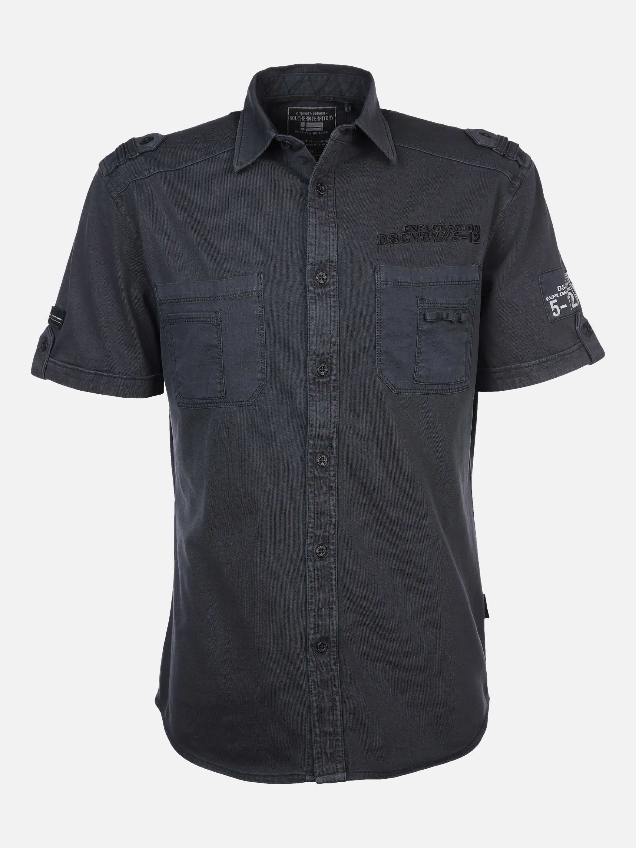 Southern Territory He. Jerseyhemd 1/2 Arm acidwash Grau 876181 GRAPHIT 1